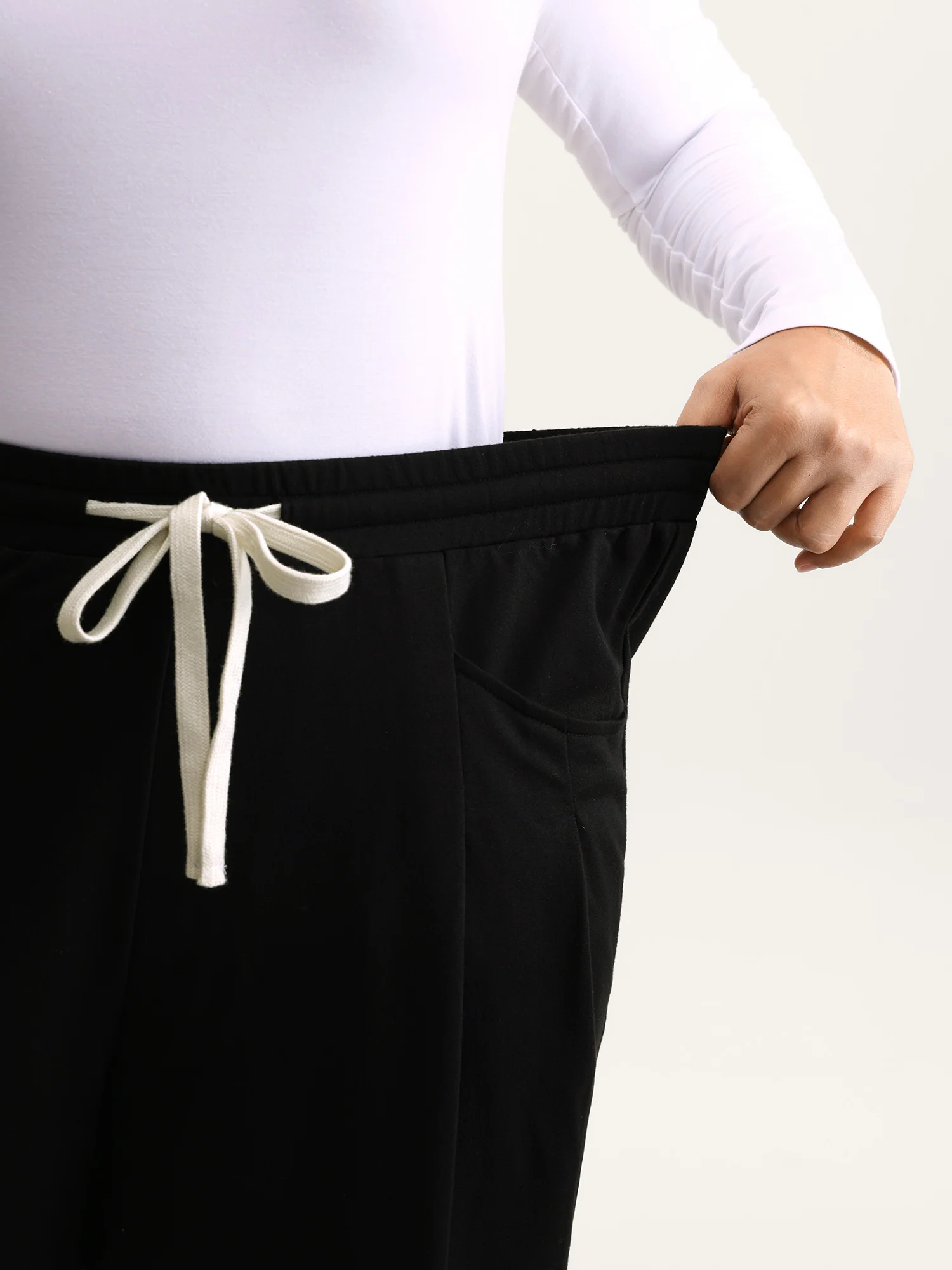 Drawstring Waist Straight-Leg Pants - Image 4