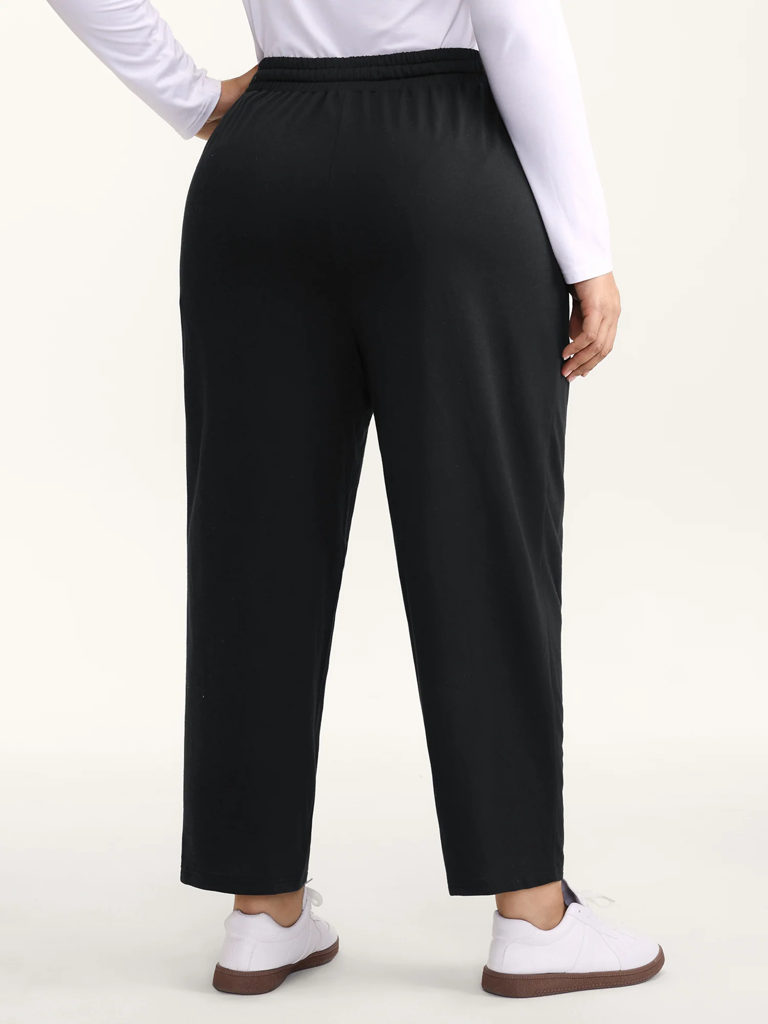 Drawstring Waist Straight-Leg Pants - Image 5
