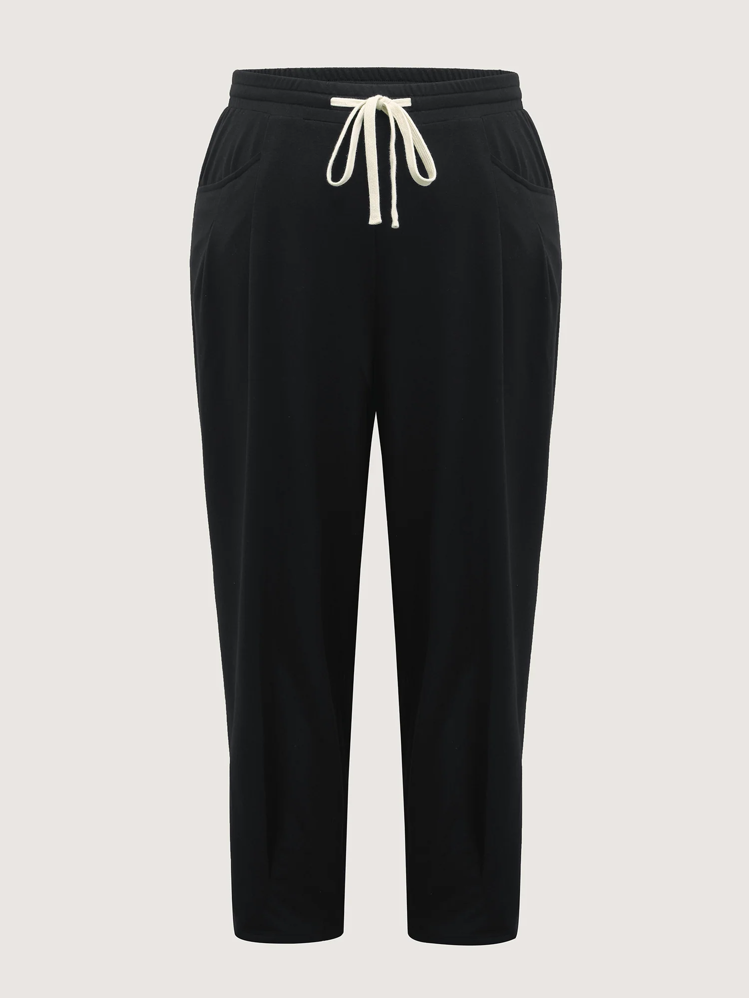 Drawstring Waist Straight-Leg Pants - Image 7