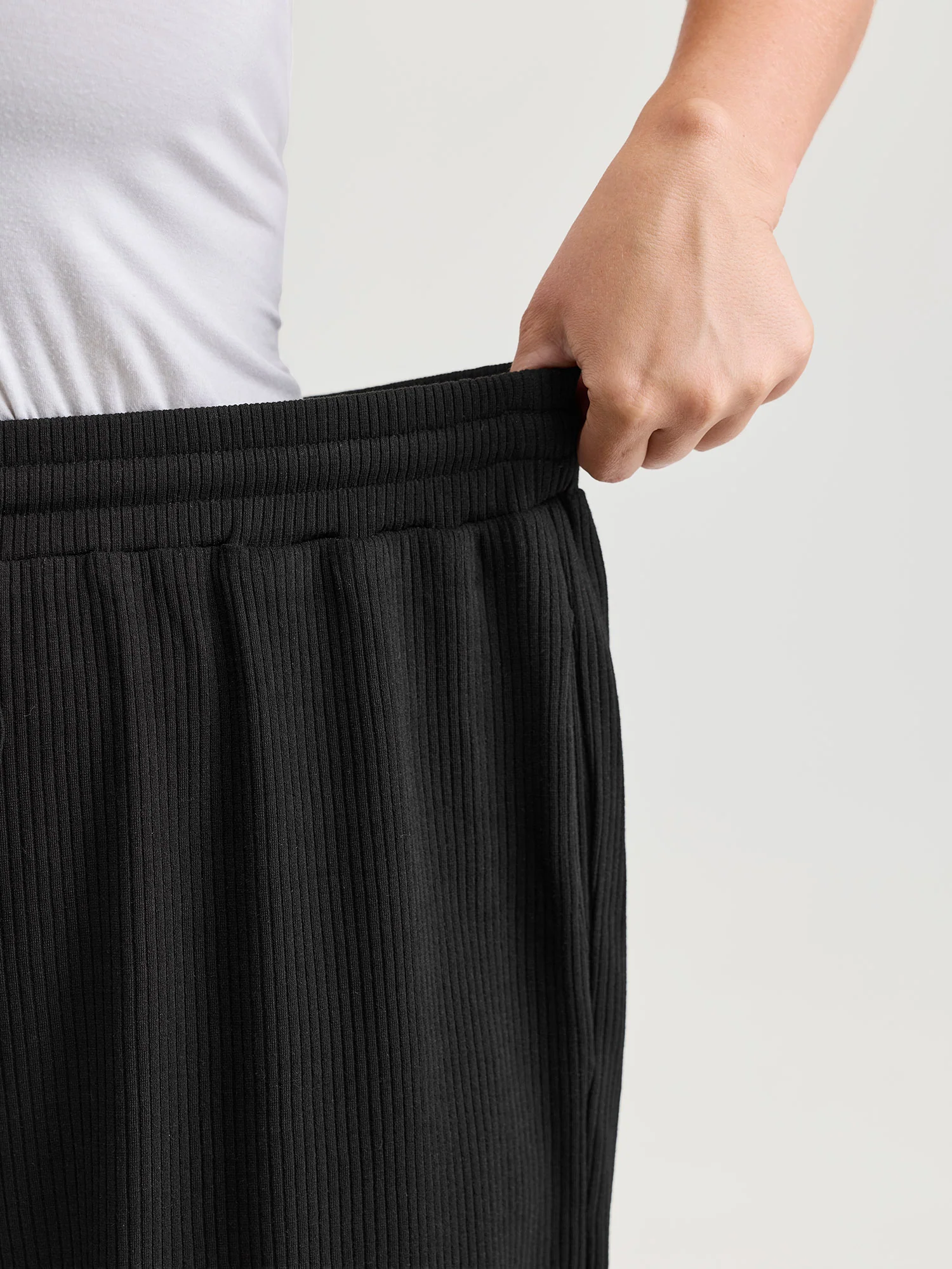 Drawstring Waist Stretchy Textured Sweatpants - Image 5