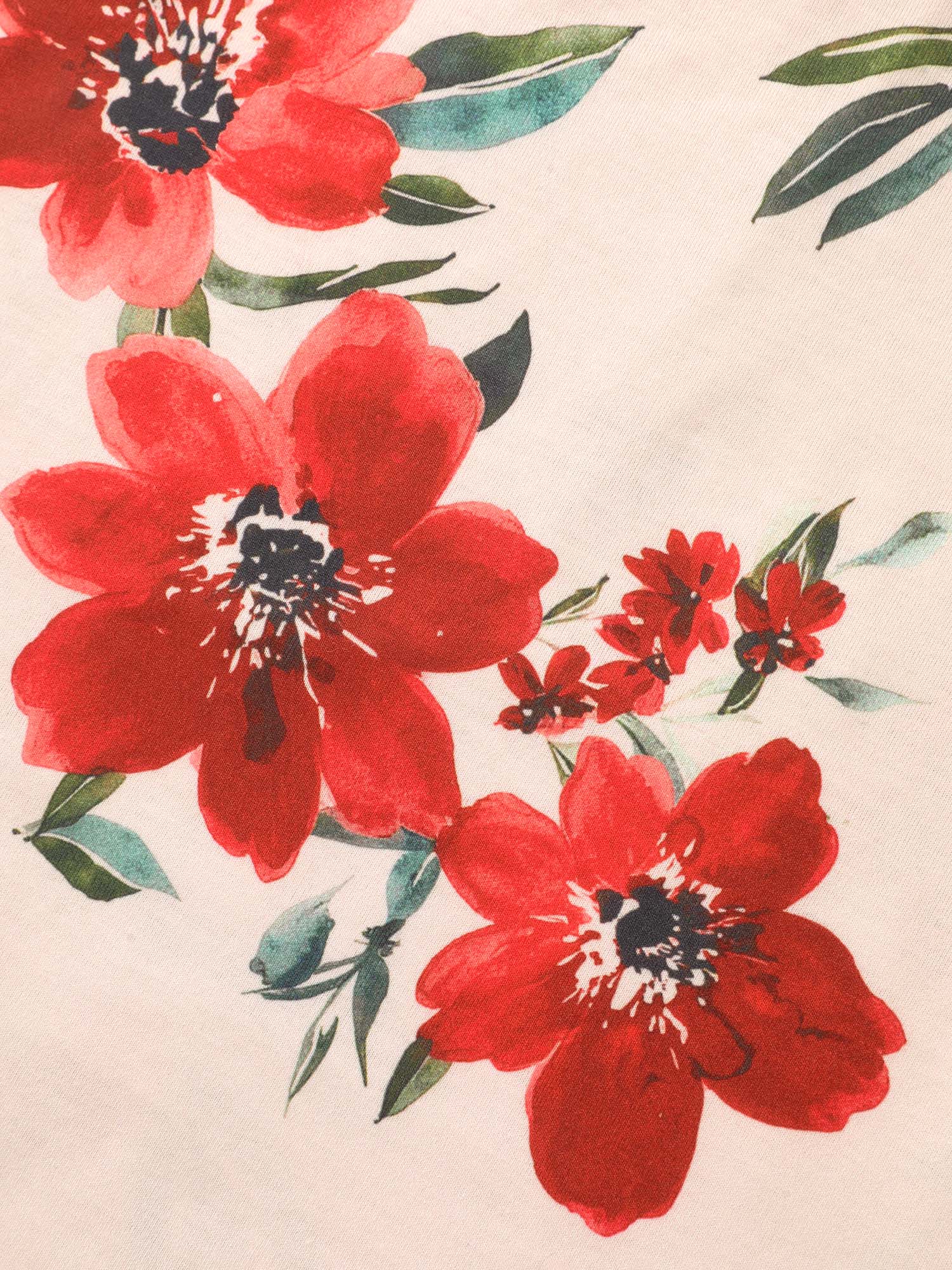 Dreamy Floral Print Flowy Pleated T-Shirt - Image 5