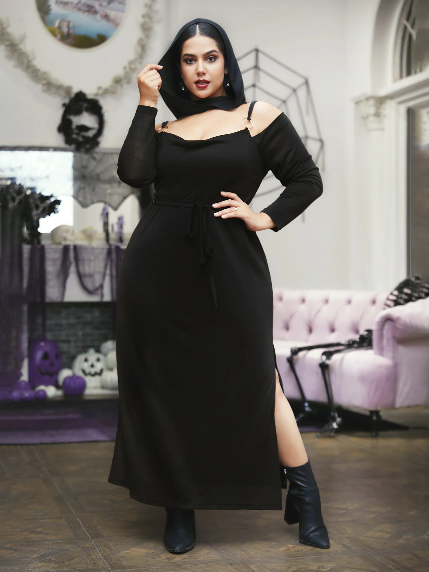 Obsidian Side Slit Accents Maxi Dress - Image 6