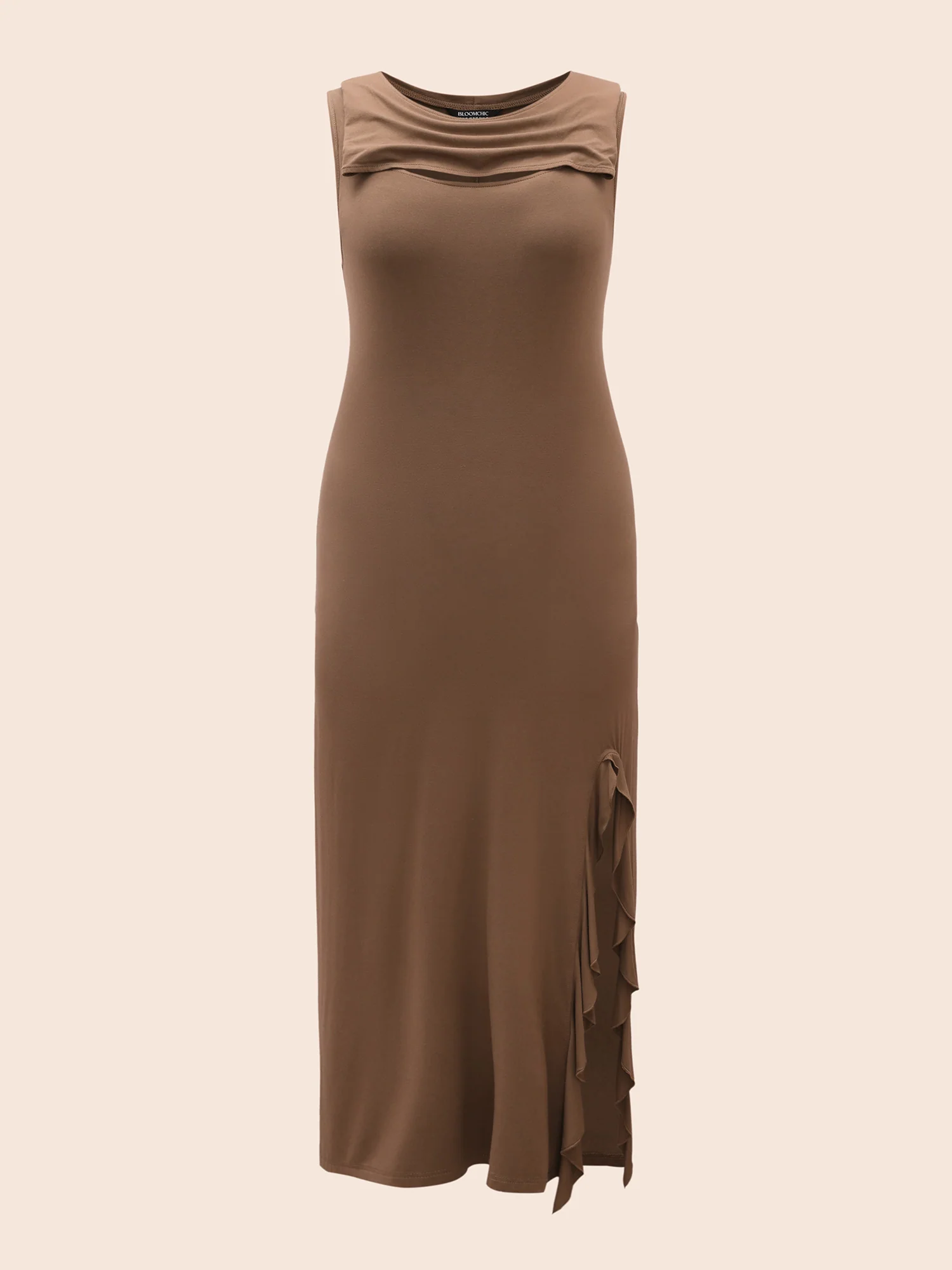 Timeless Hooded Slim-Fit Midi Dress - Image 8