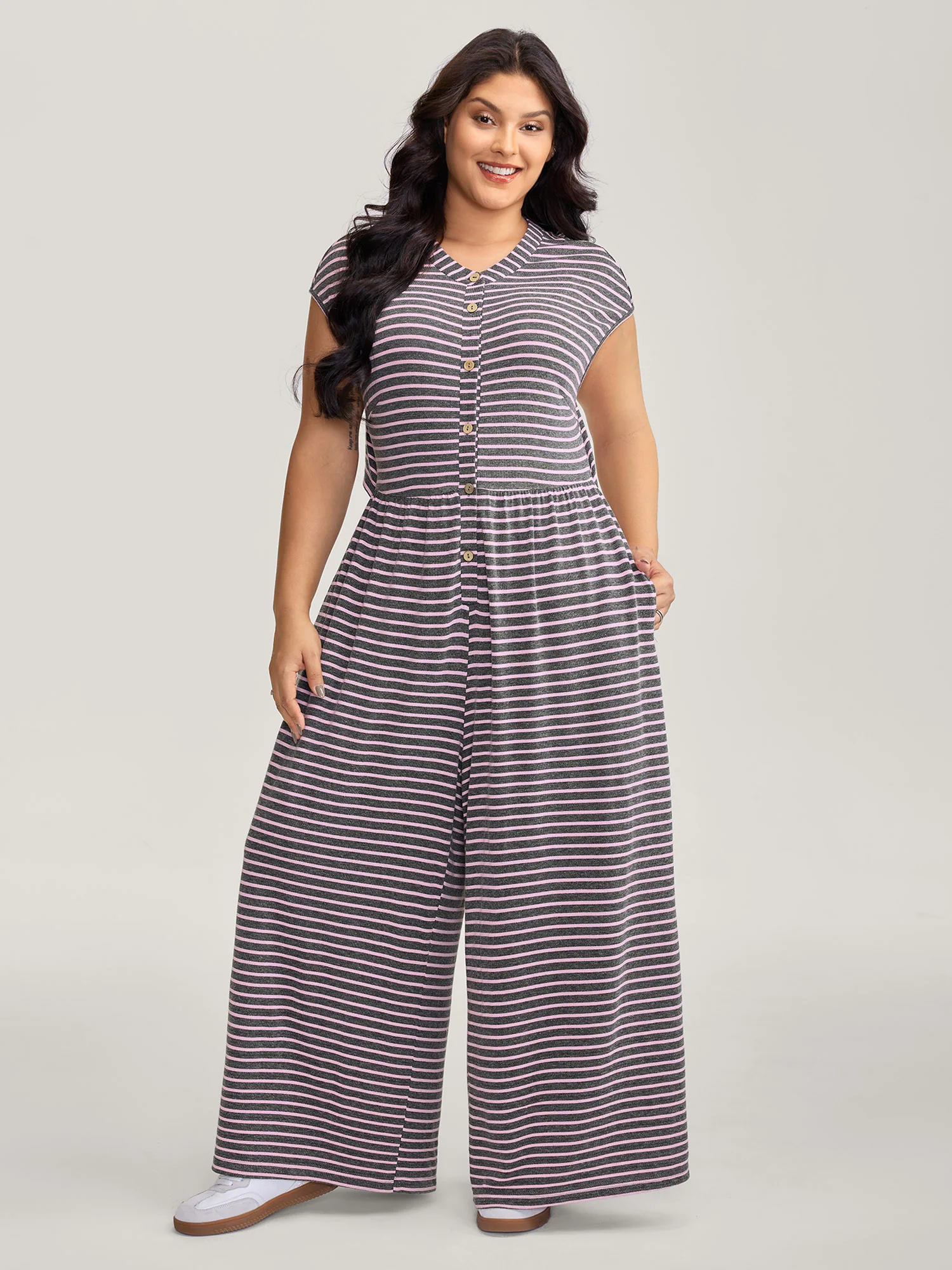 Easy Peezy Cut-Out Stretchy Waist Jumpsuit