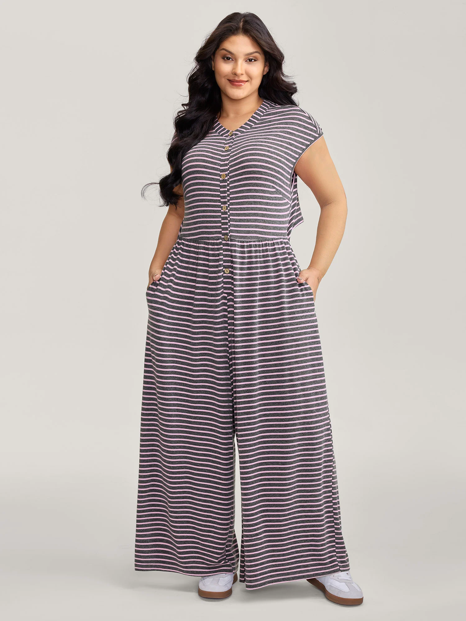 Easy Peezy Cut-Out Stretchy Waist Jumpsuit - Image 3