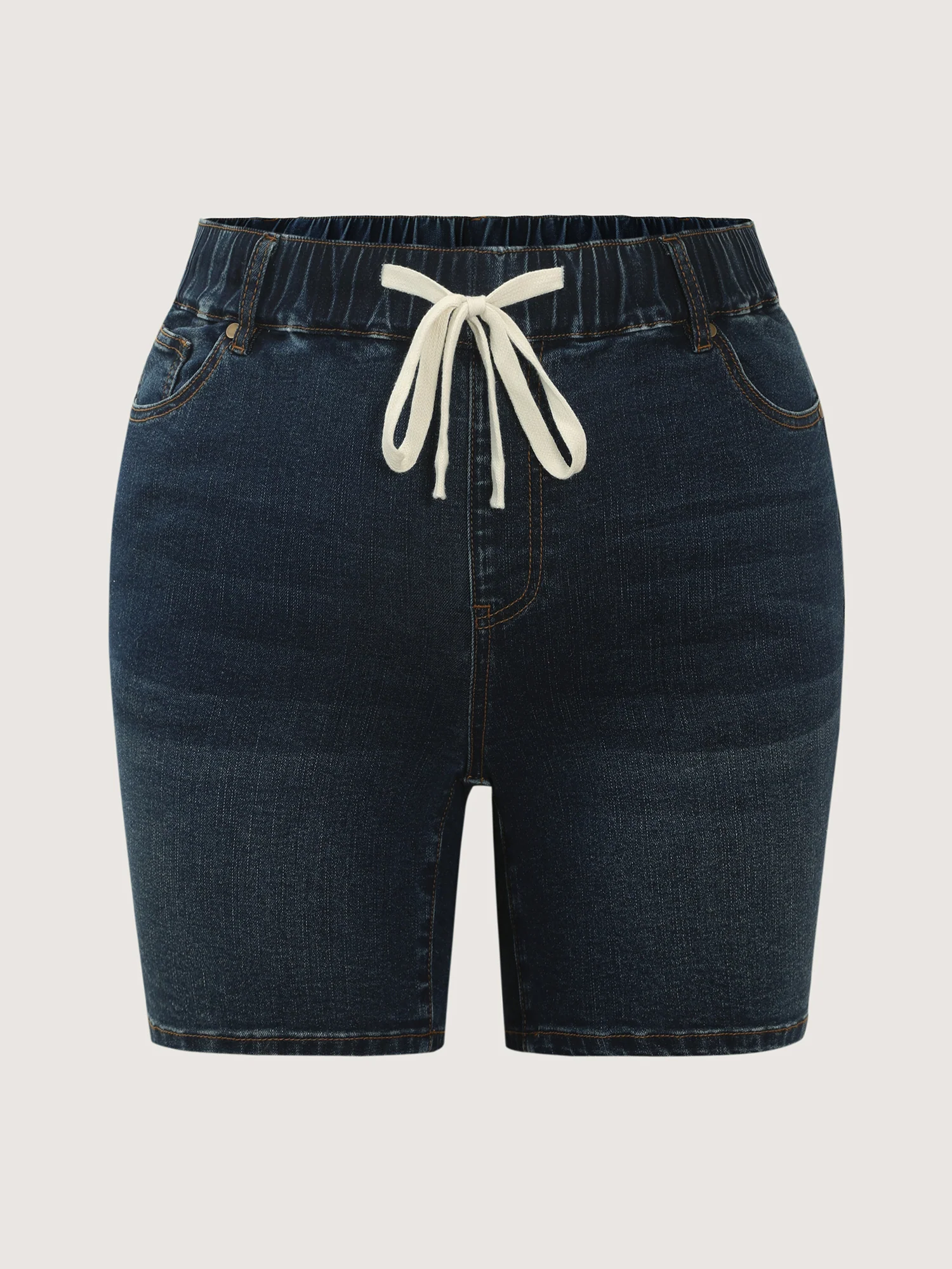 Easy Pull-On Stretchy Skinny-Fit Denim Shorts - Image 9