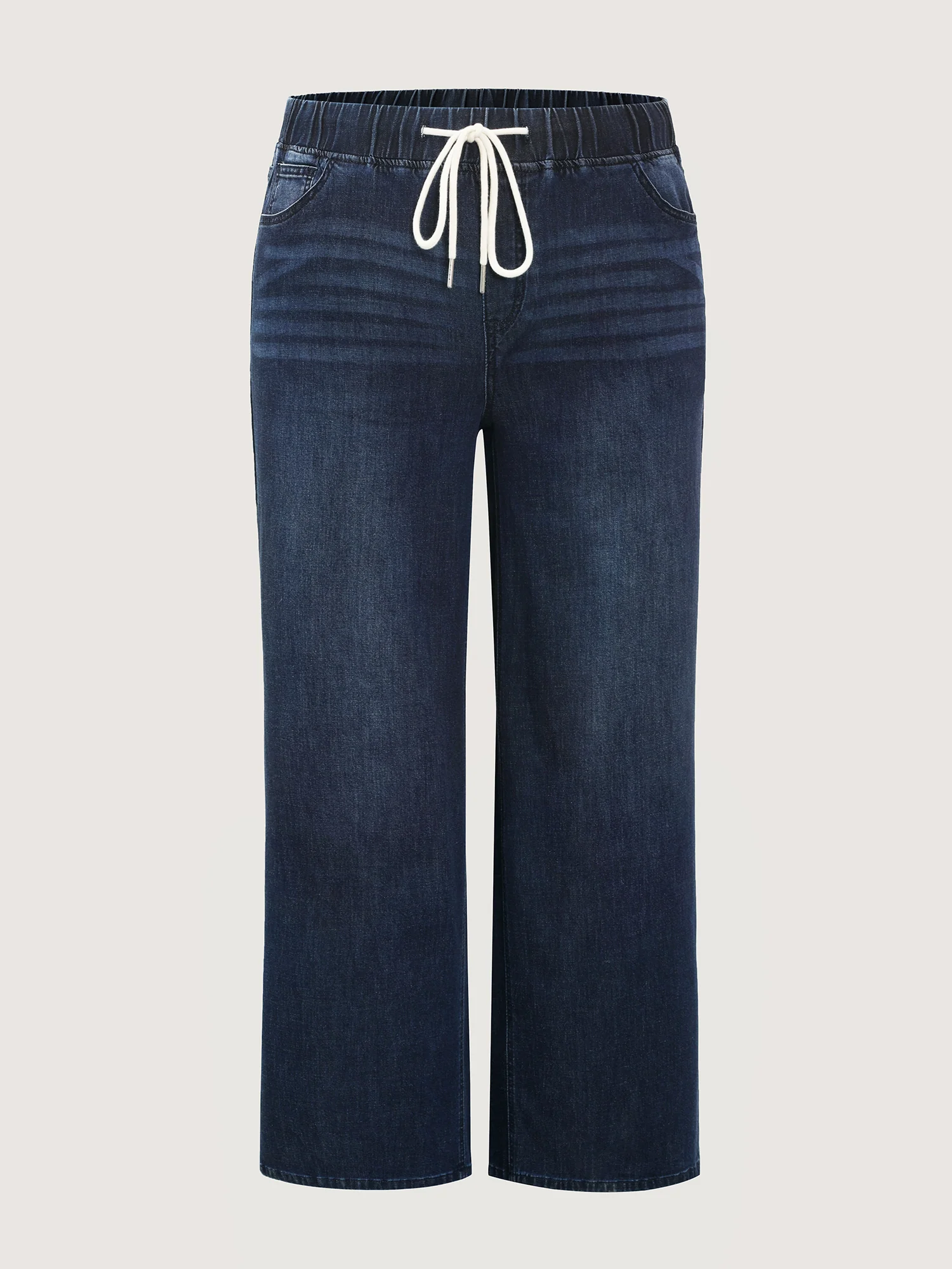 Easy Pull-On Stretchy Wide-Leg Jeans - Image 9