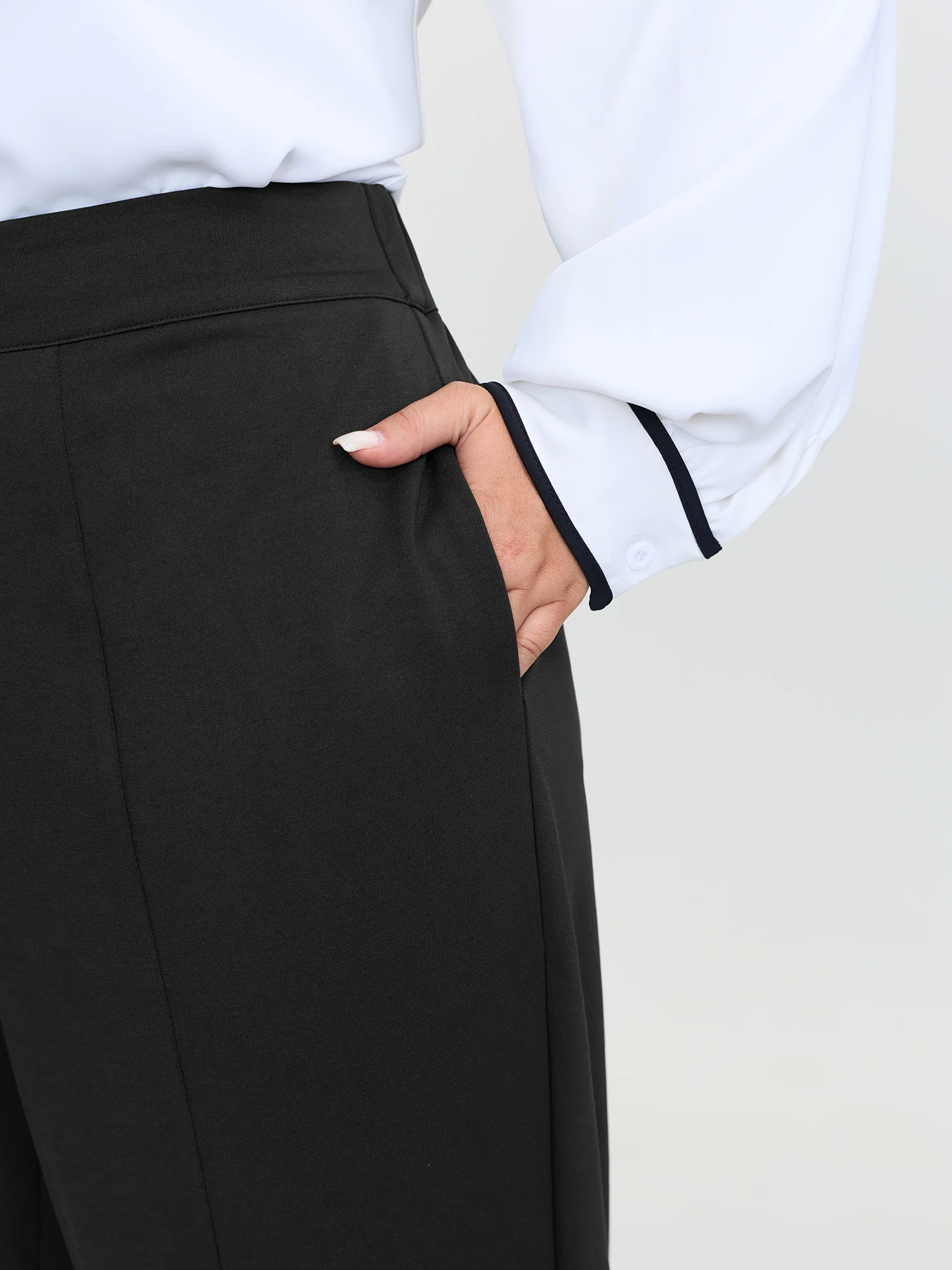 Elastic Back Waistband Pants - Image 3