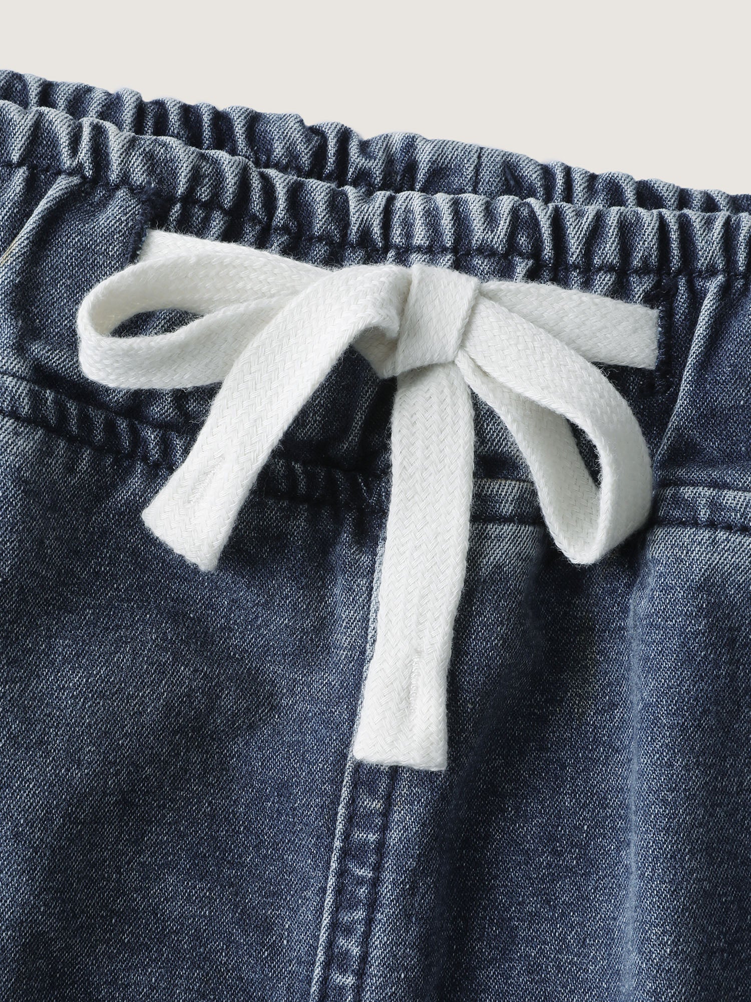Elastic Band A-Line Denim Skirt - Image 5