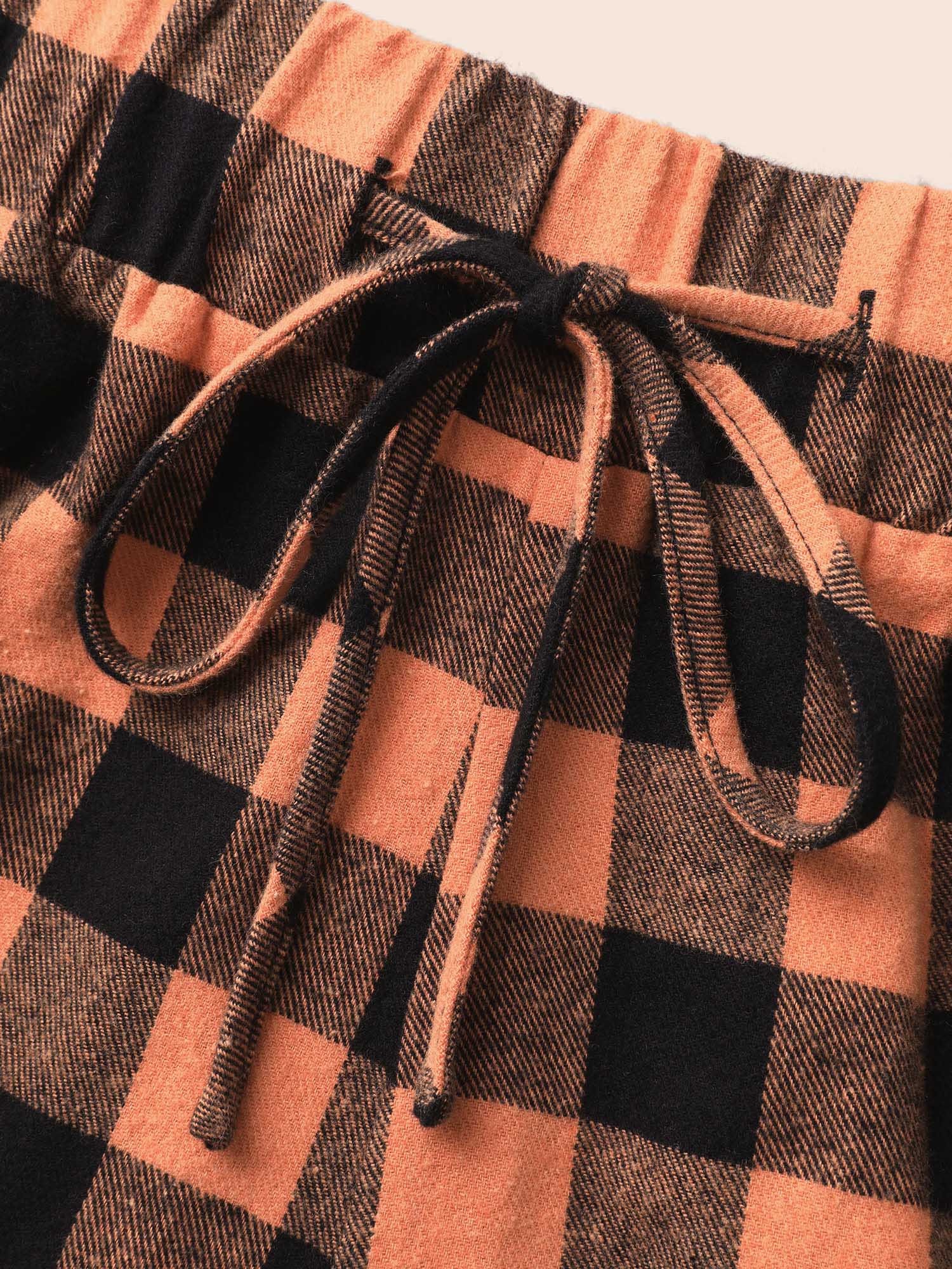 Elastic Waist Plaid Lounge Bottoms - Image 11