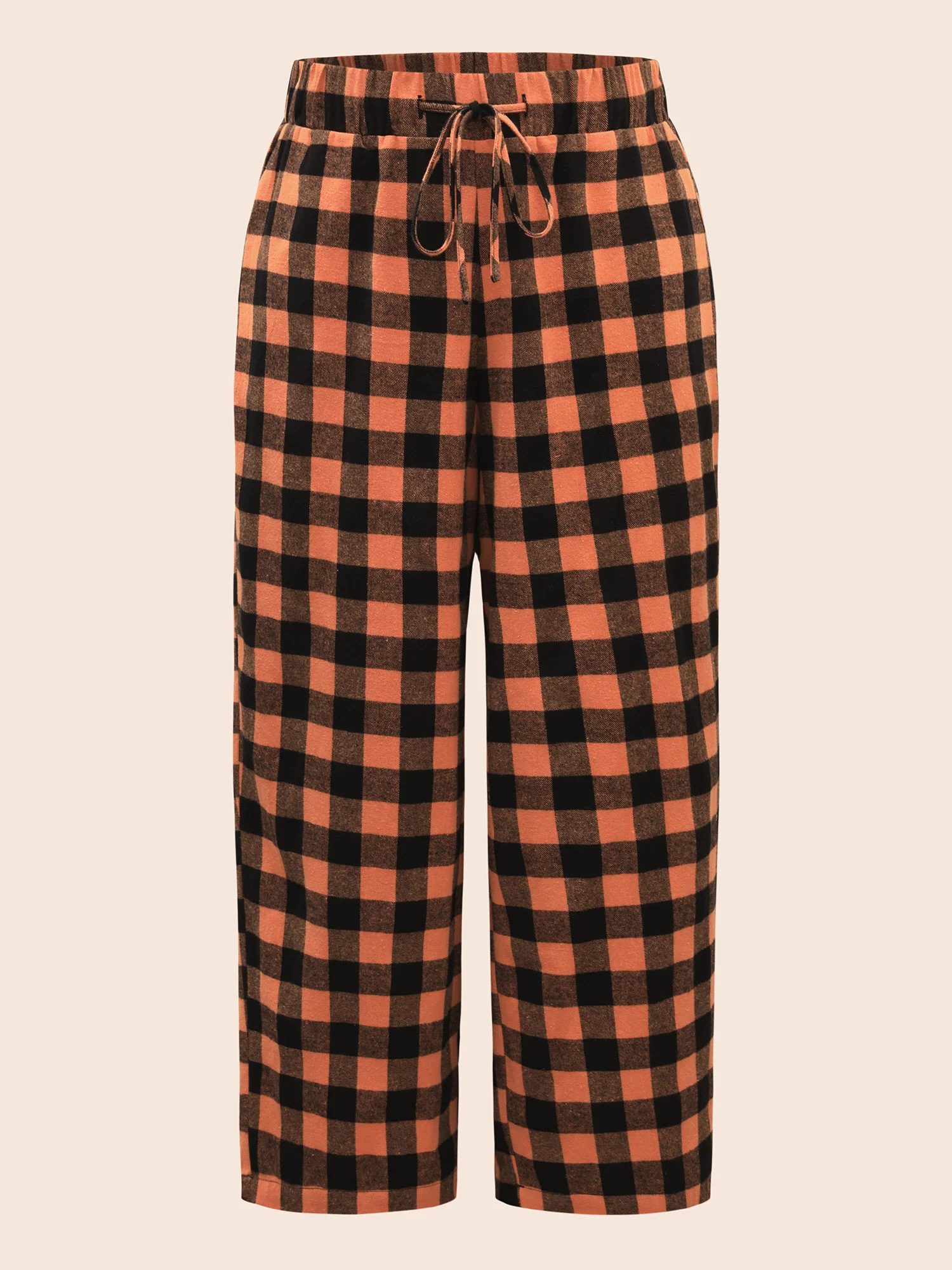 Elastic Waist Plaid Lounge Bottoms - Image 13