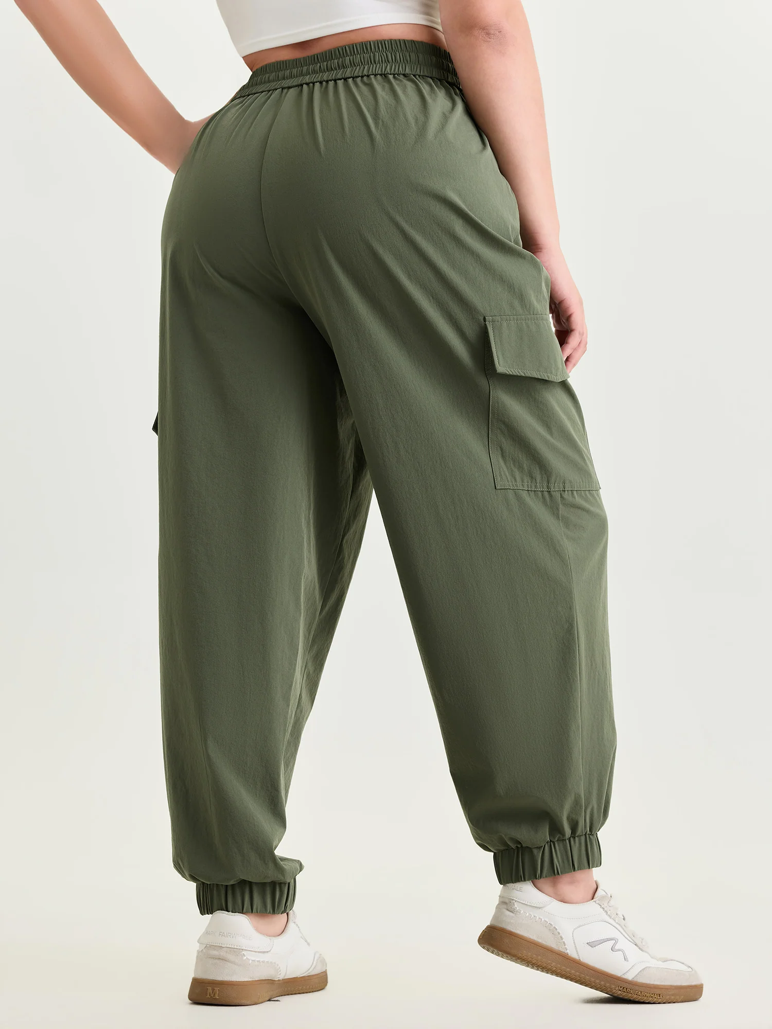 Elastic Waist Pocket Cargo Sweatpants - Image 6