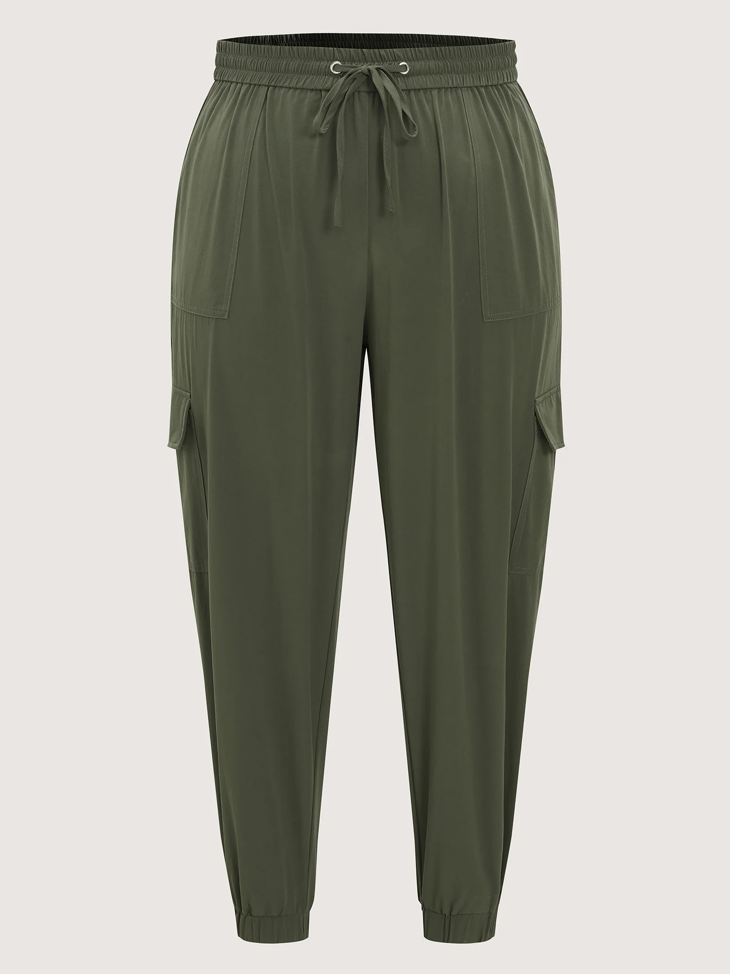 Elastic Waist Pocket Cargo Sweatpants - Image 9