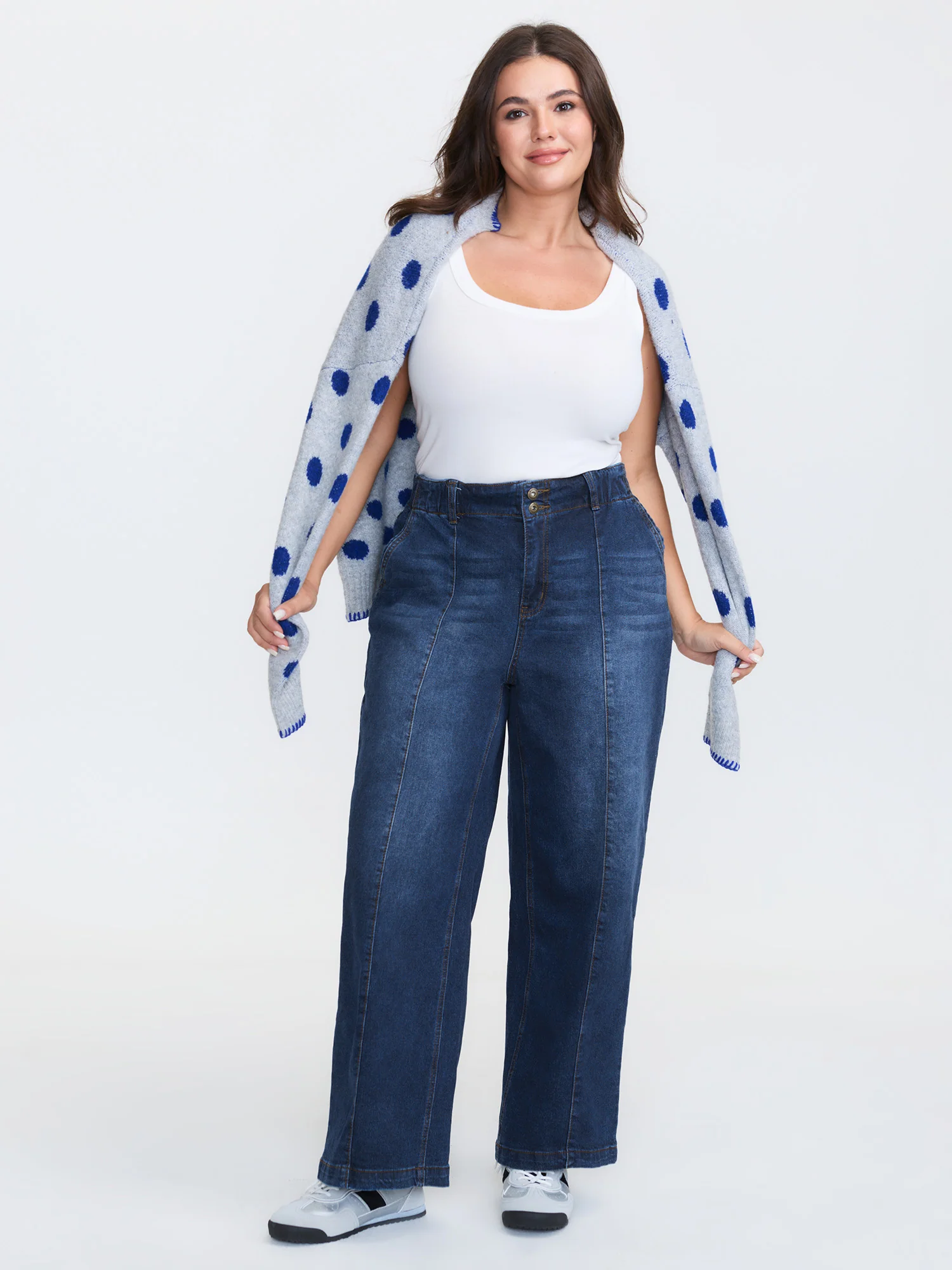 Pull-On Stretchy Waist Straight-Leg Jeans - Image 2