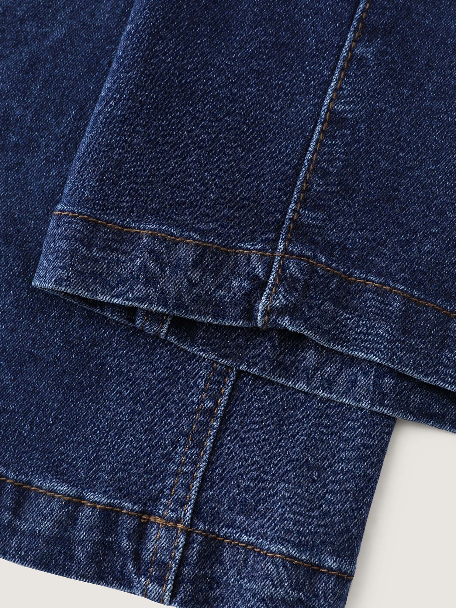 Pull-On Stretchy Waist Straight-Leg Jeans - Image 8