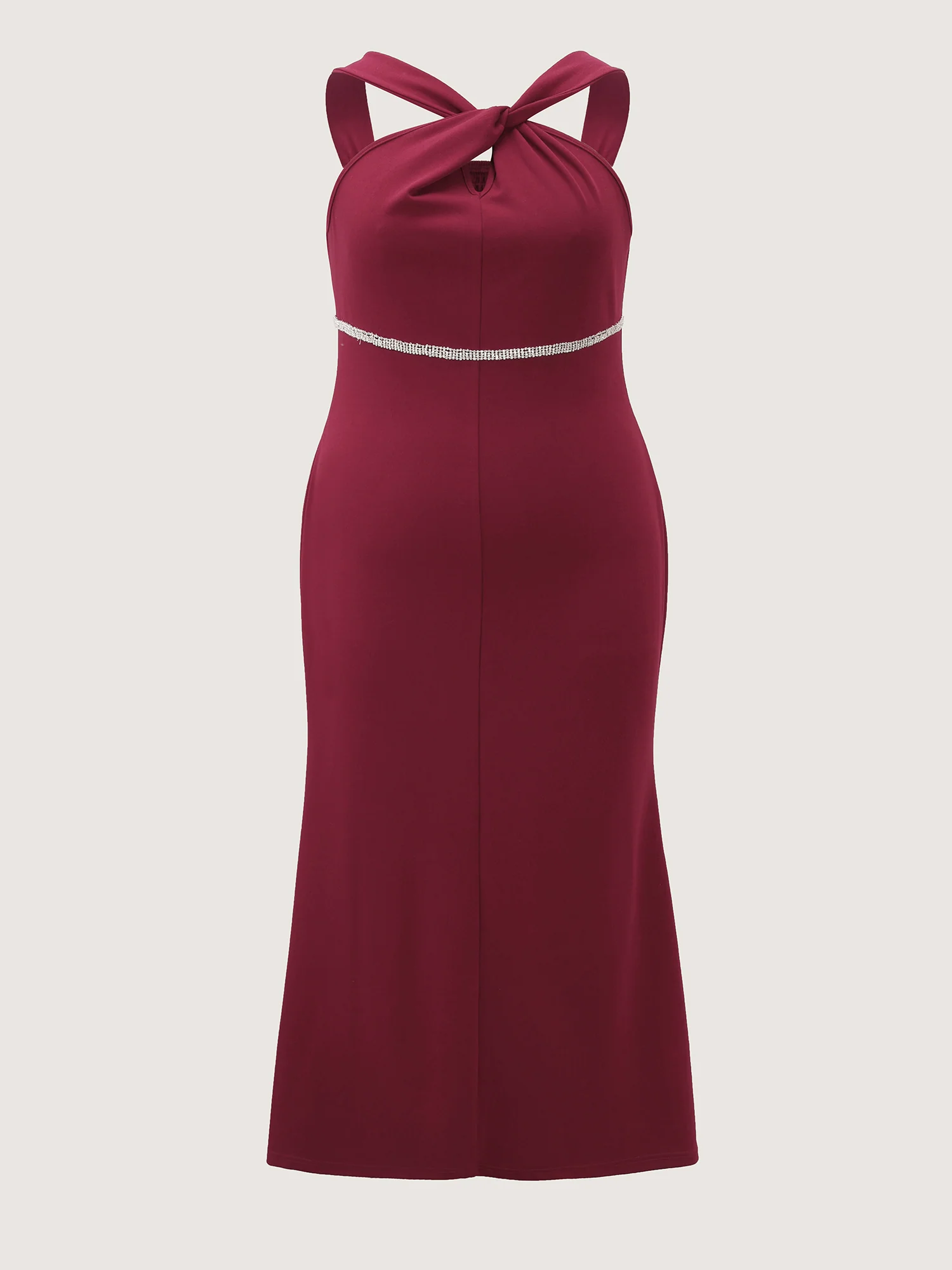 Elegant Cross-Front Neckline Sequin Maxi Dress - Image 7