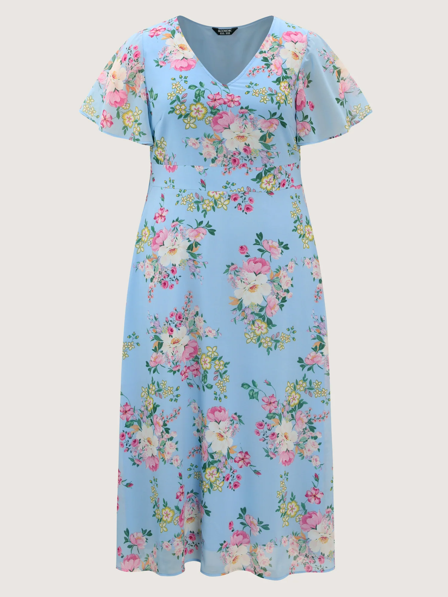 Elegant Floral Print Flowy Maxi Dress - Image 7