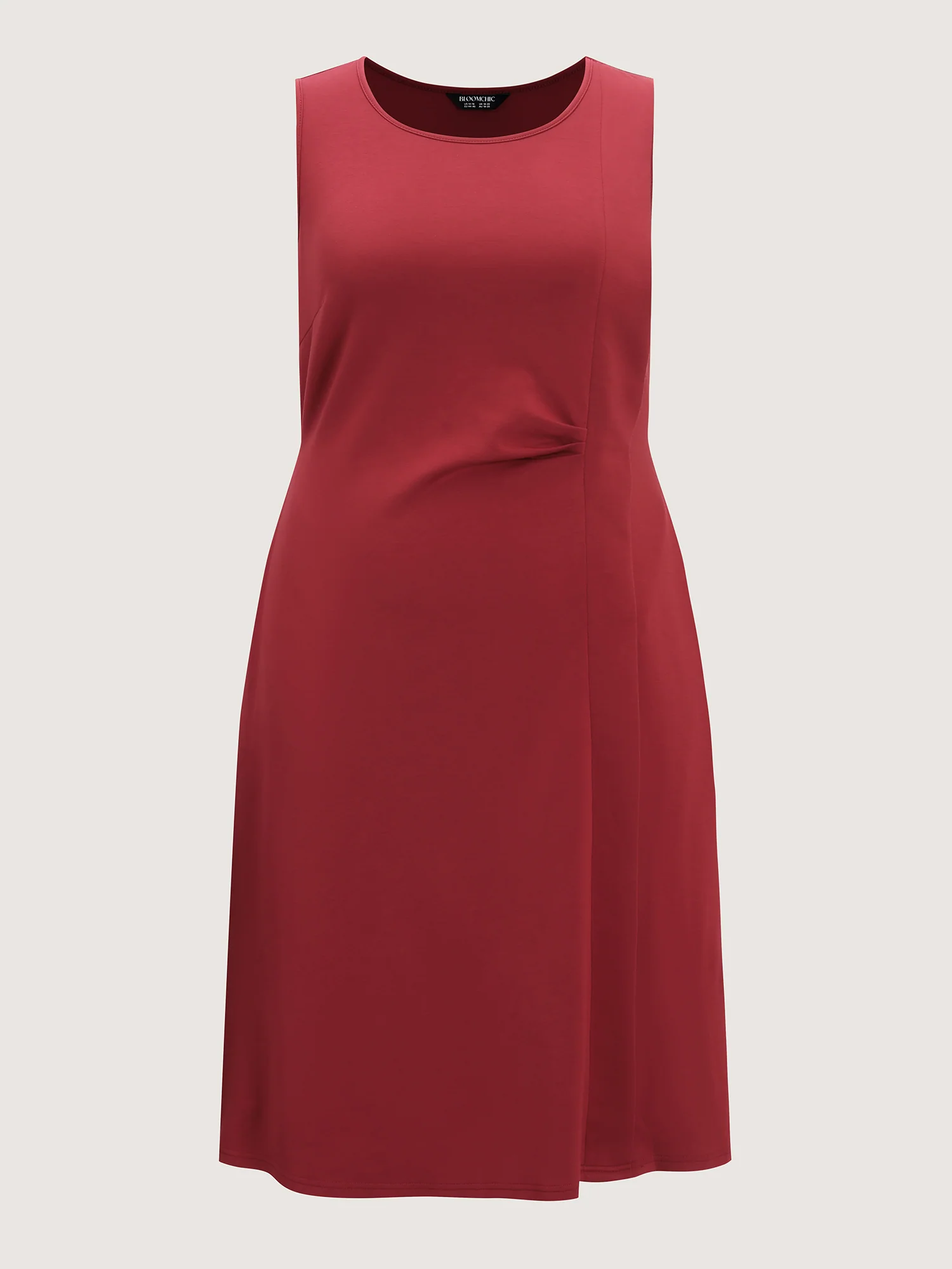 Elegant Knotted Side Pockets Midi Dress - Image 7