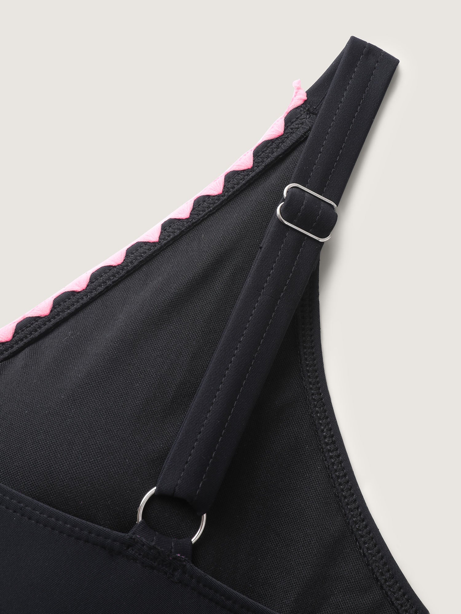 Embroidered Color Contrast Swim Top - Image 6