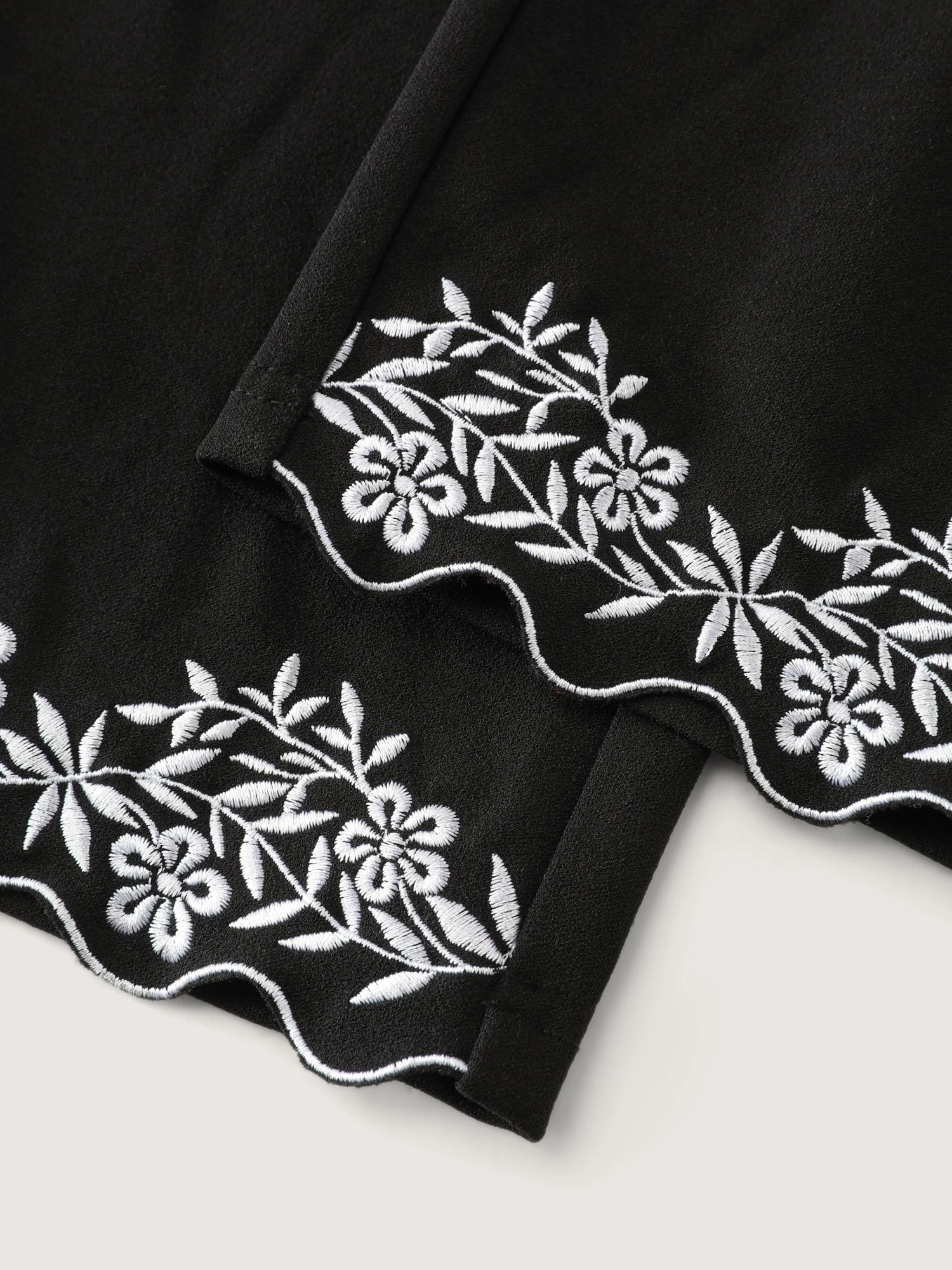 Embroidered Hem Pull-On Pants - Image 8