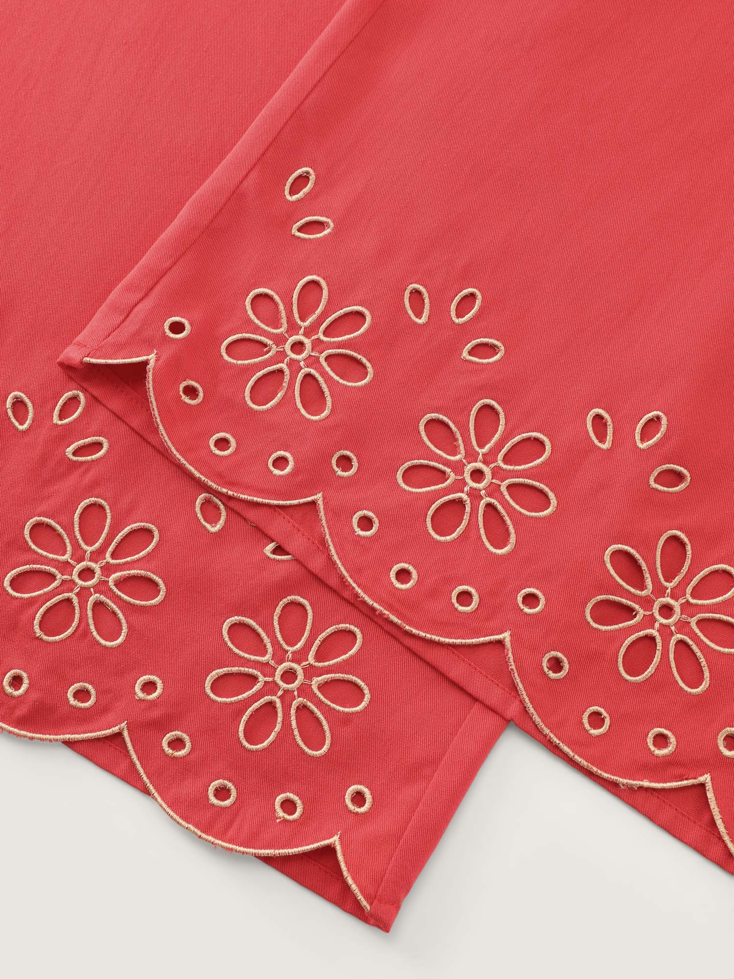 Embroidered Hem Straight Leg Pants - Image 8