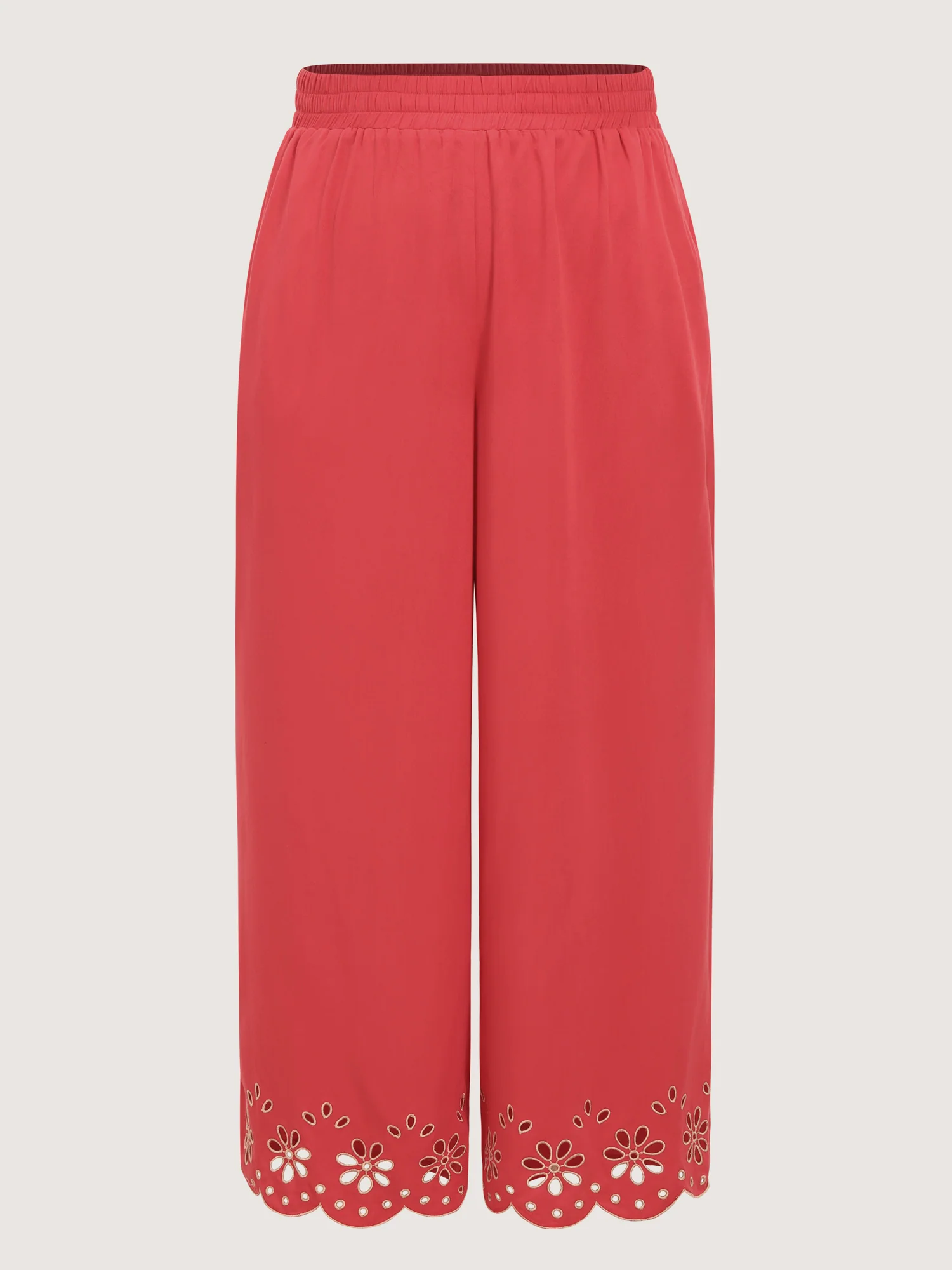 Embroidered Hem Straight Leg Pants - Image 9