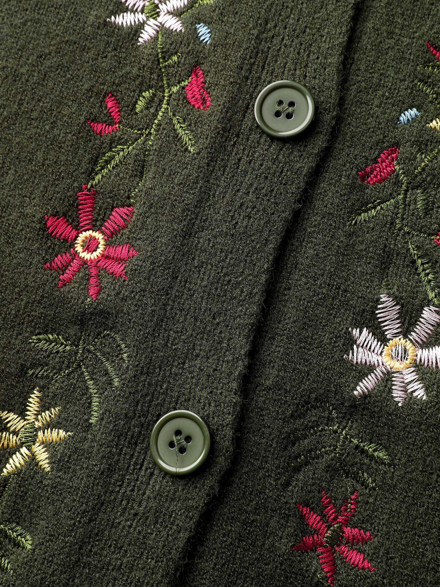 Supersoft Embroidered Button Knit Cardigan - Image 5