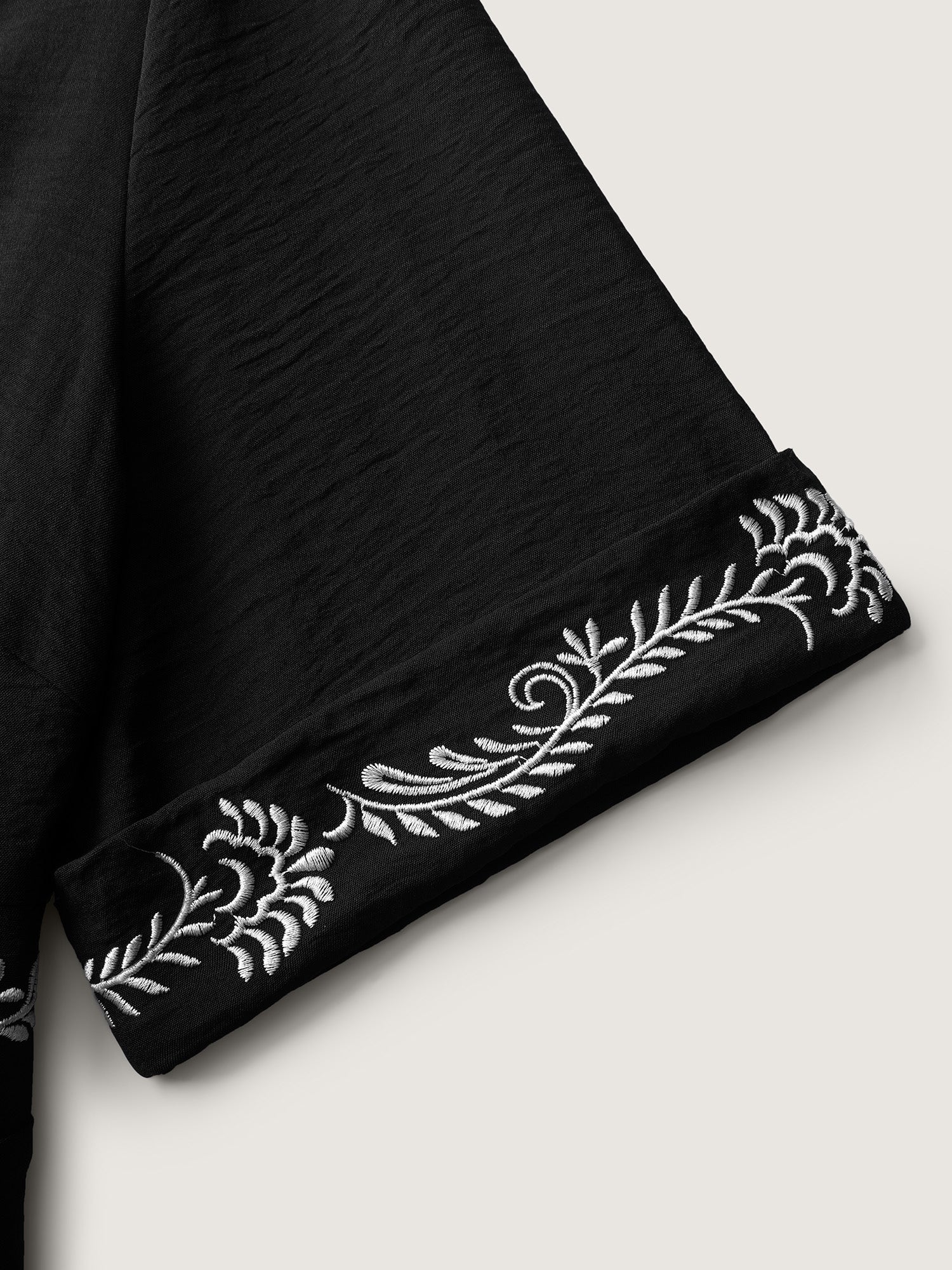 Embroidered Shirred Waist-Defining Maxi Dress - Image 6