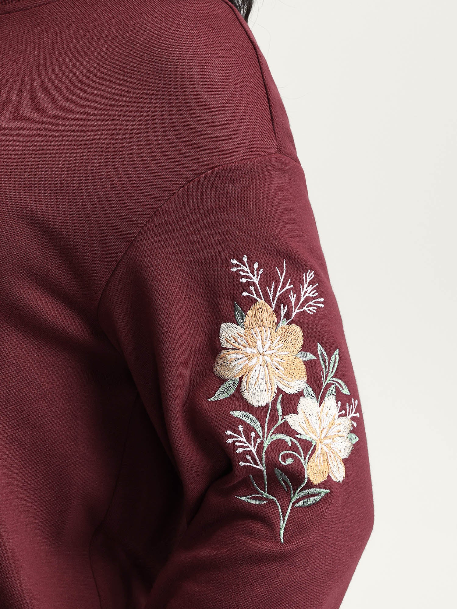 Embroidered Sleeve Button-Down Jacket - Image 2