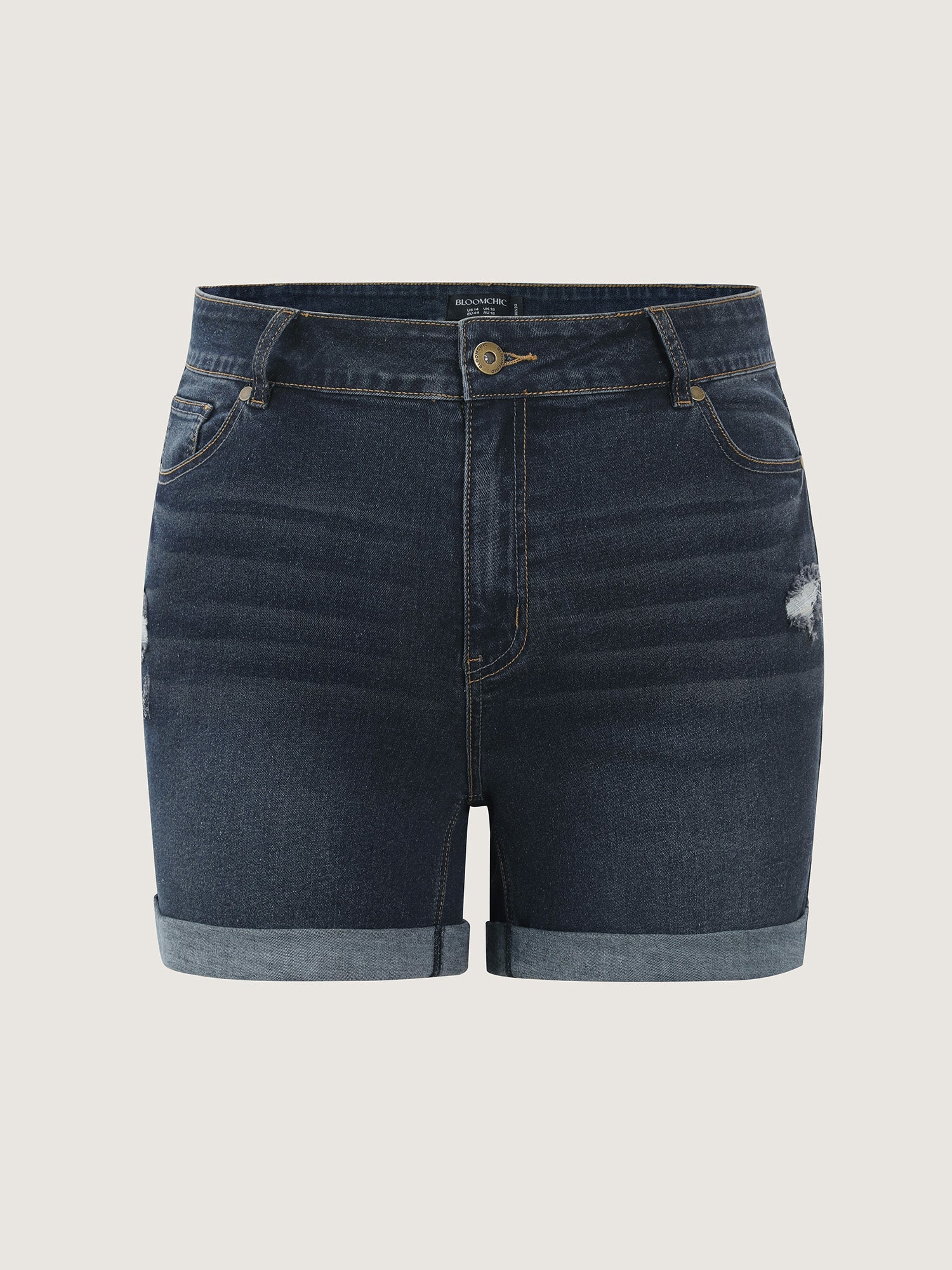 Embroidered Straight-Leg Denim Shorts - Image 8