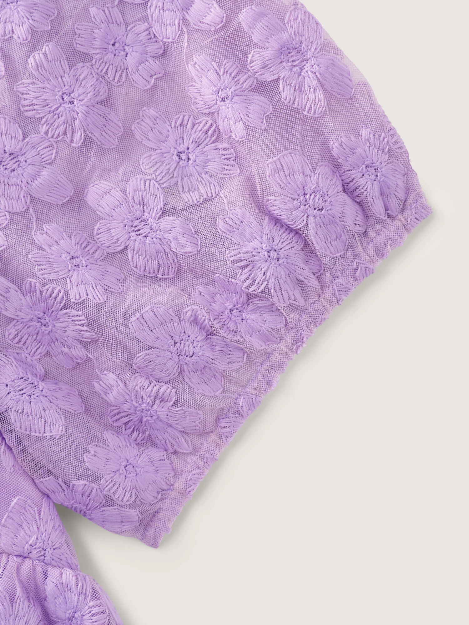 Cotton Embroidered Sweetheart Neckline Flared Blouse - Image 5