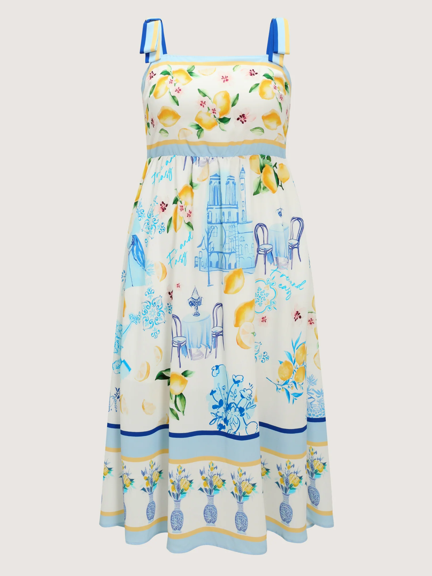 European Summer Print Pockets Maxi Dress - Image 6