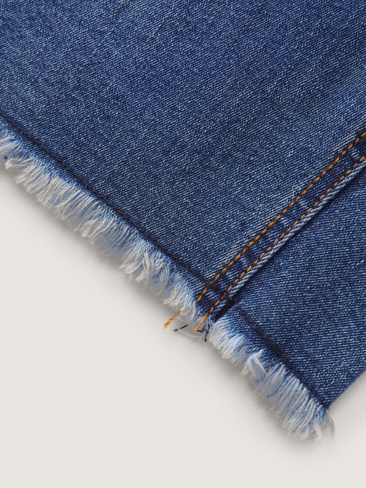 Everyday Elastic Waist Ripped Denim Shorts - Image 8