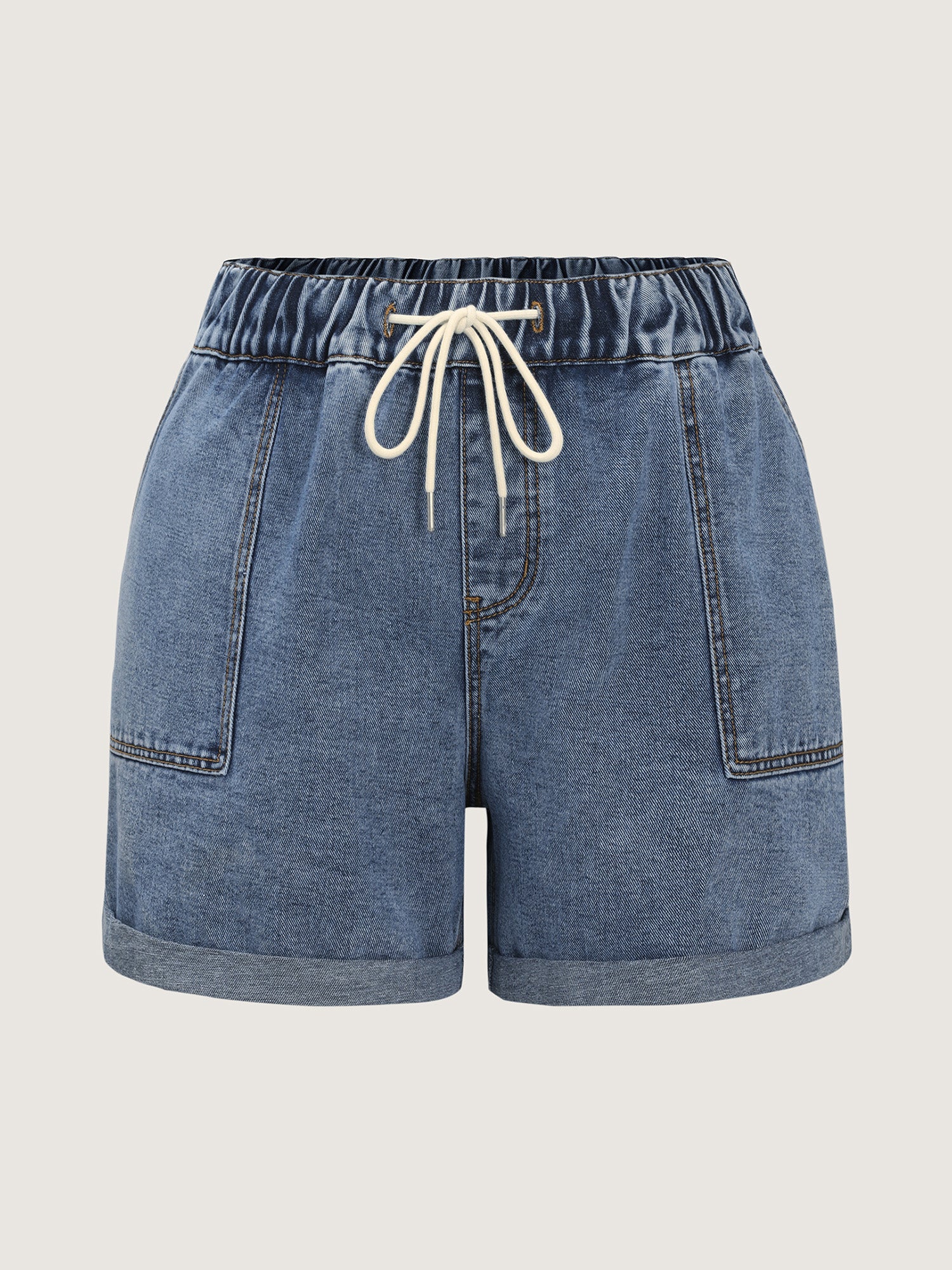 Everyday Stretchy Straight-Leg Denim Shorts - Image 9