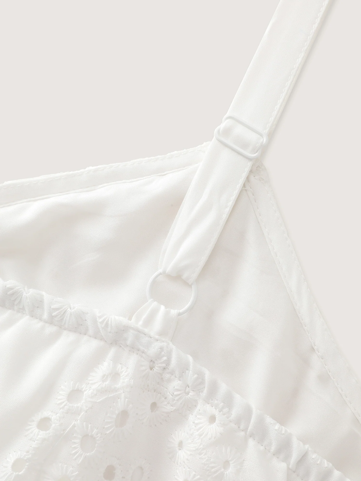 Eyelet Embroidery Cinched Waist Maxi Dress - Image 6