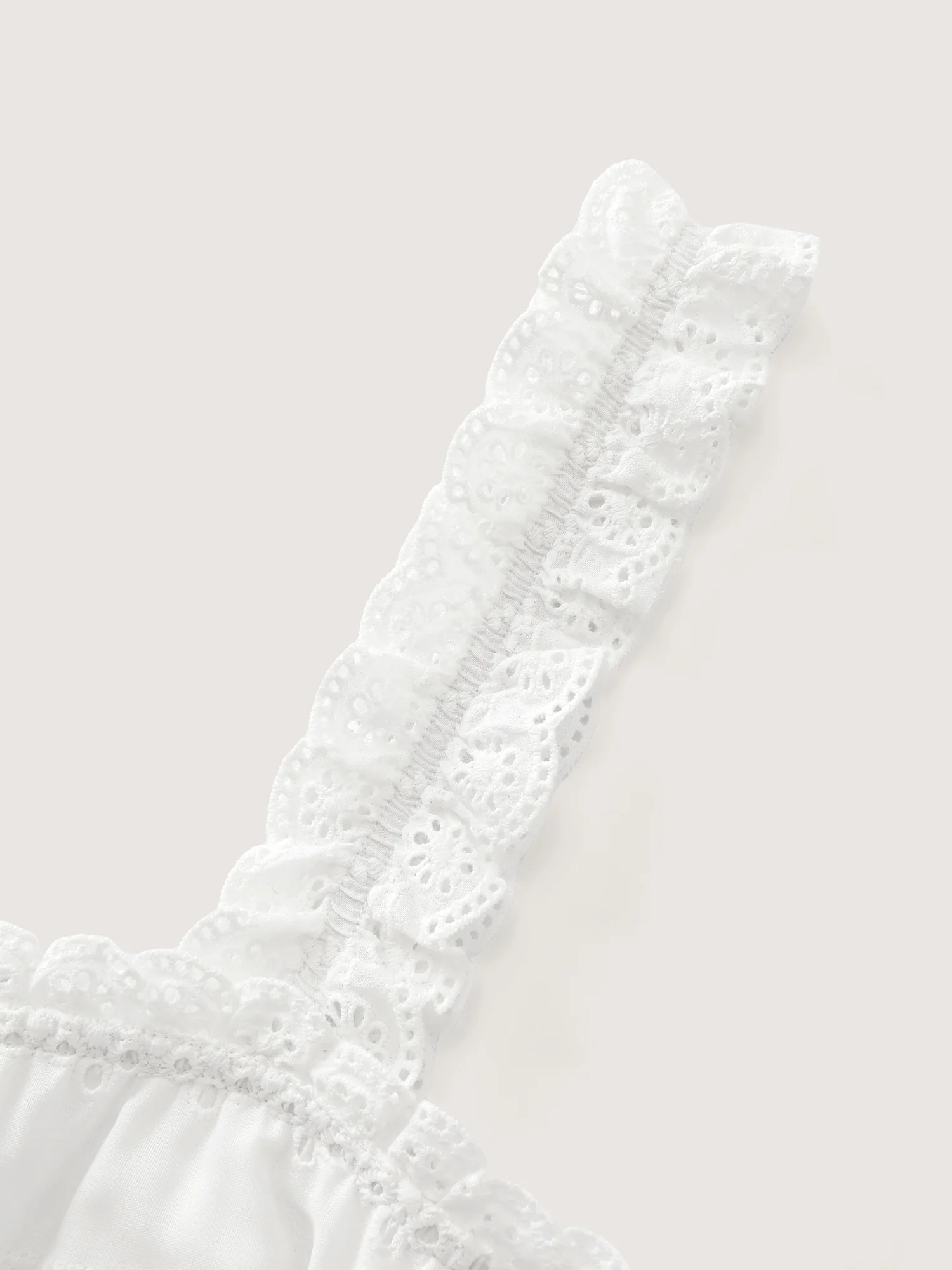 Eyelet Lace Trim Straps Tiered Midi Dress - Image 5
