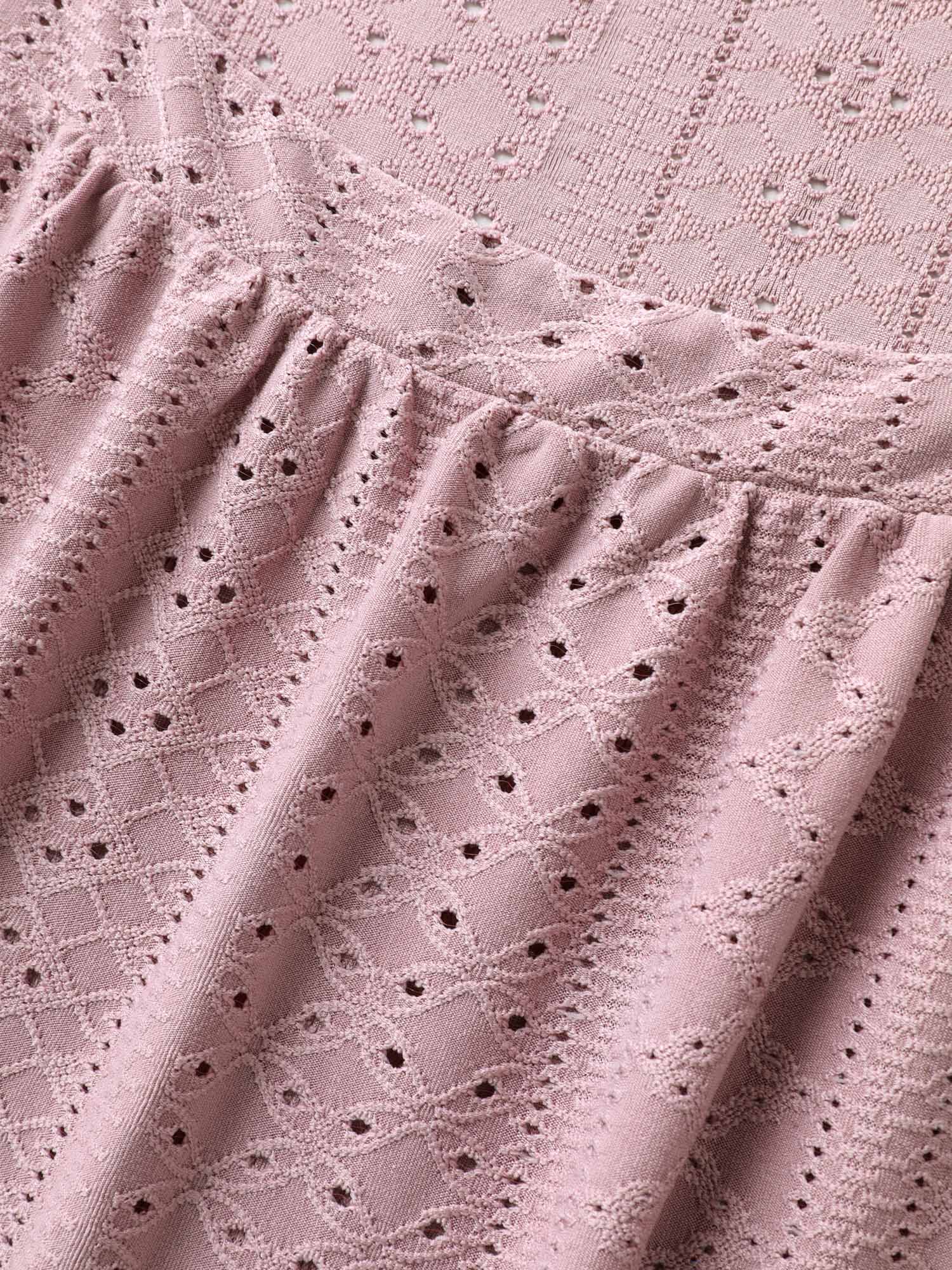 Eyelet Trim Flowy Sleeve Bust-Comfort Top - Image 5