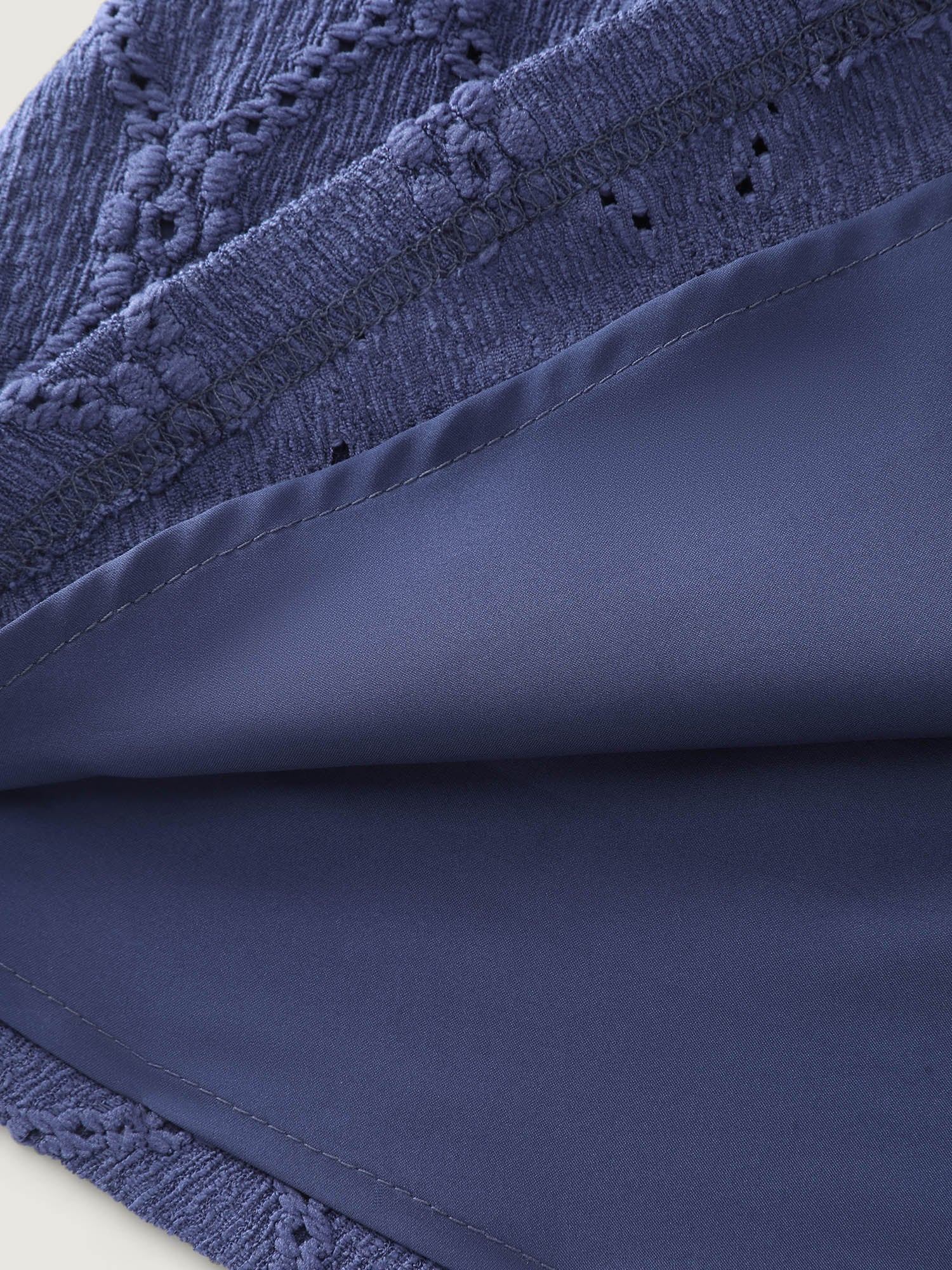 Eyelet Trim Shirred Waist Flared Top - Image 6