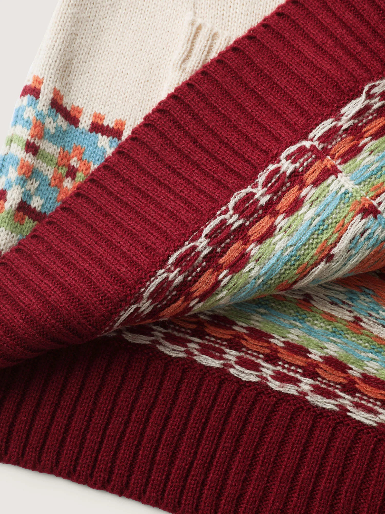 Fair Isle Button-Front Pockets Cardigan - Image 8