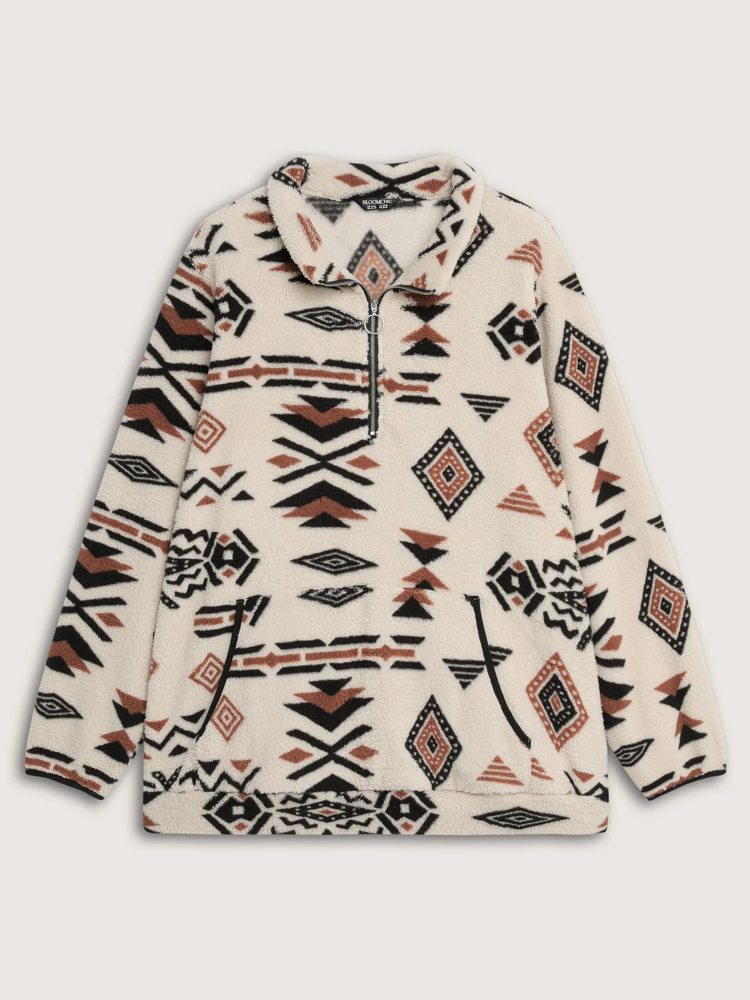 Fair Isle Fleece Zipper Sweatshirt - Image 7