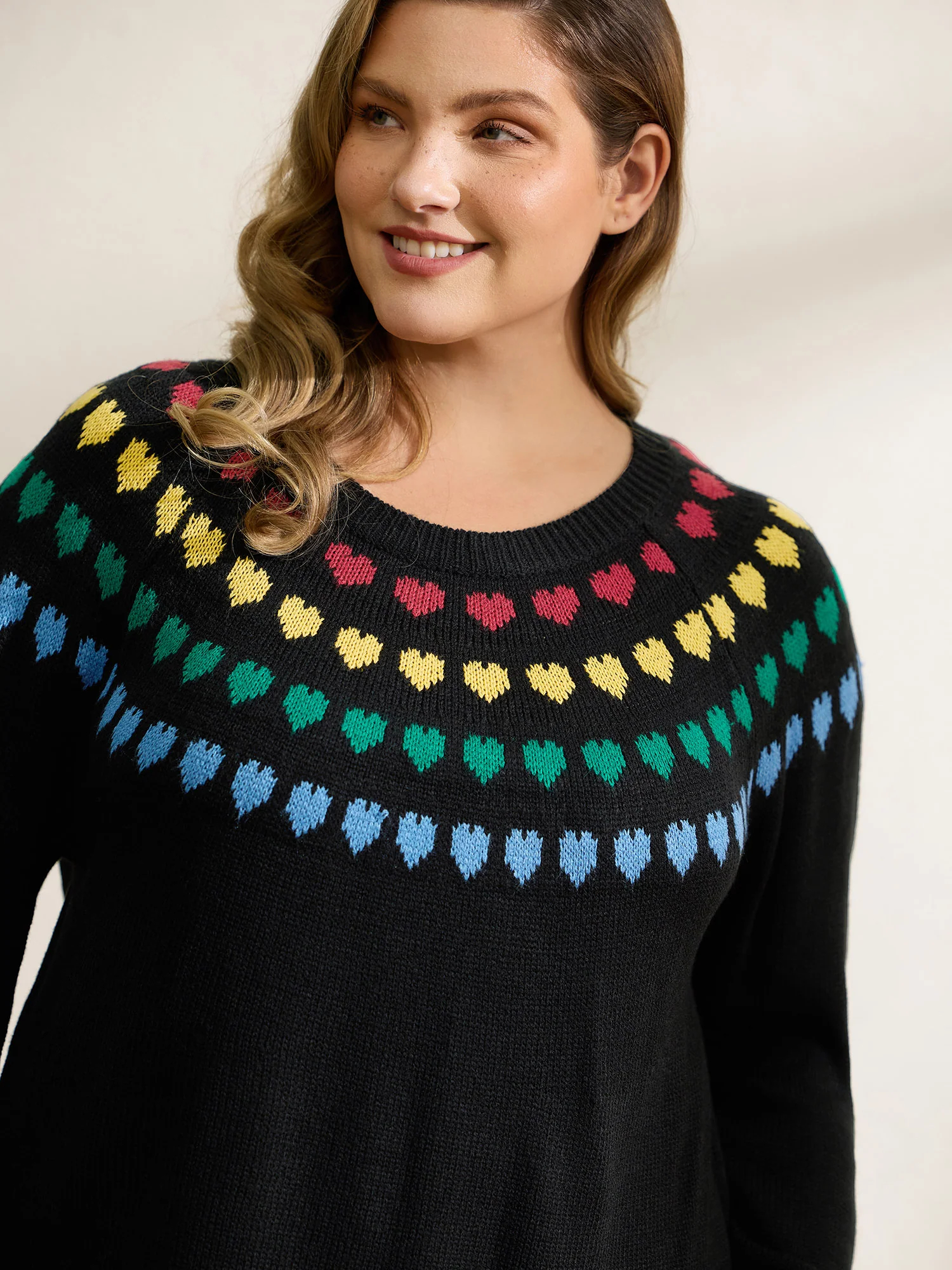 Fair Isle Hearts Yoke Pullover - Image 2