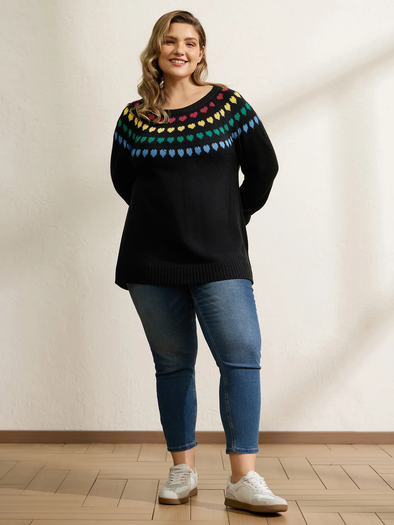Fair Isle Hearts Yoke Pullover - Image 3