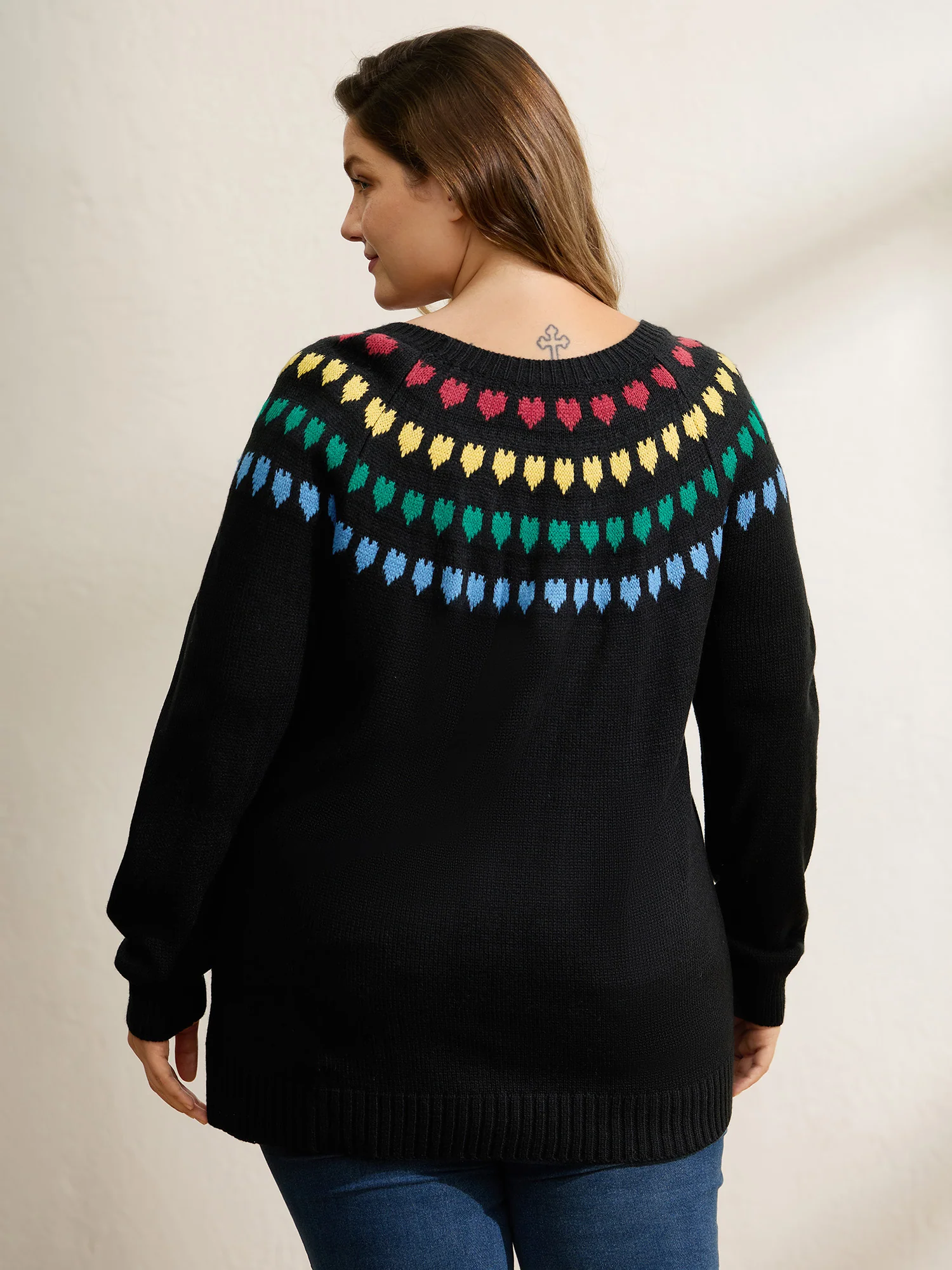 Fair Isle Hearts Yoke Pullover - Image 4