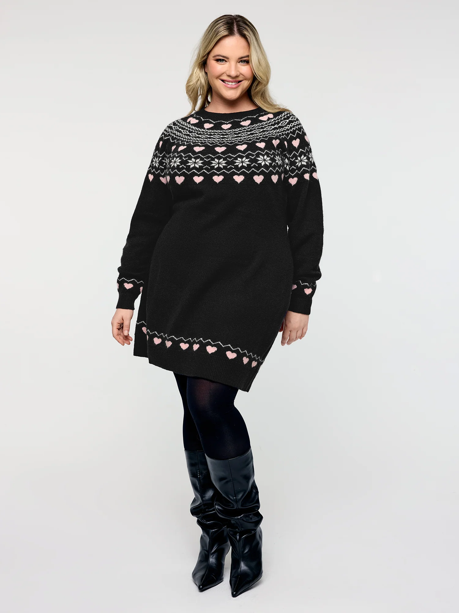 Fair-Isle Jacquard Midi Sweater Dress - Image 3