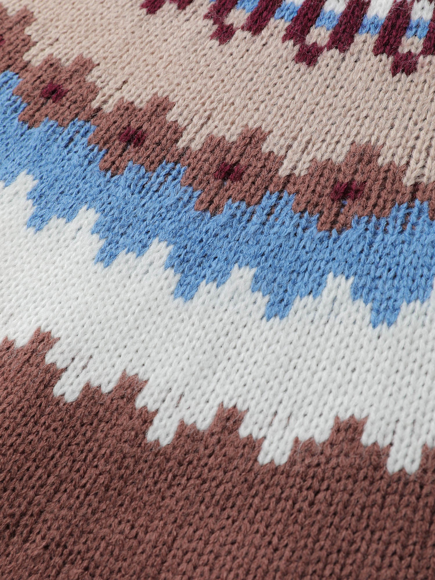 Fair-Isle Jacquard Pattern Contrast Pullover - Image 5
