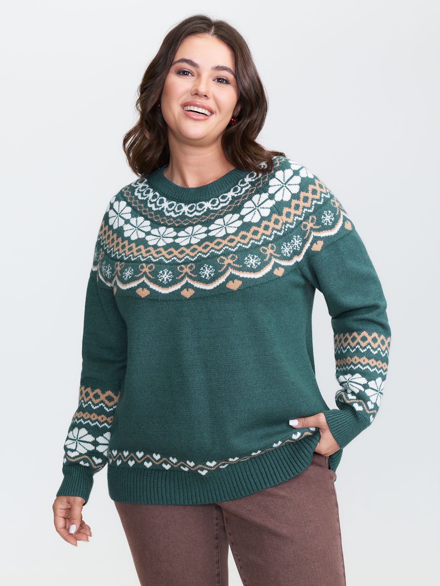 Fair-Isle Jacquard Pattern Pullover - Image 2