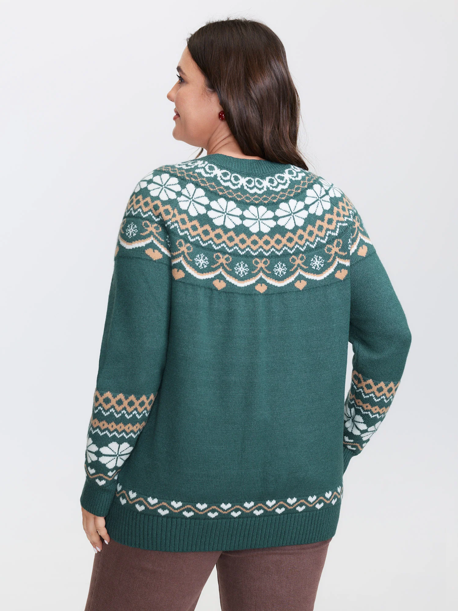 Fair-Isle Jacquard Pattern Pullover - Image 4