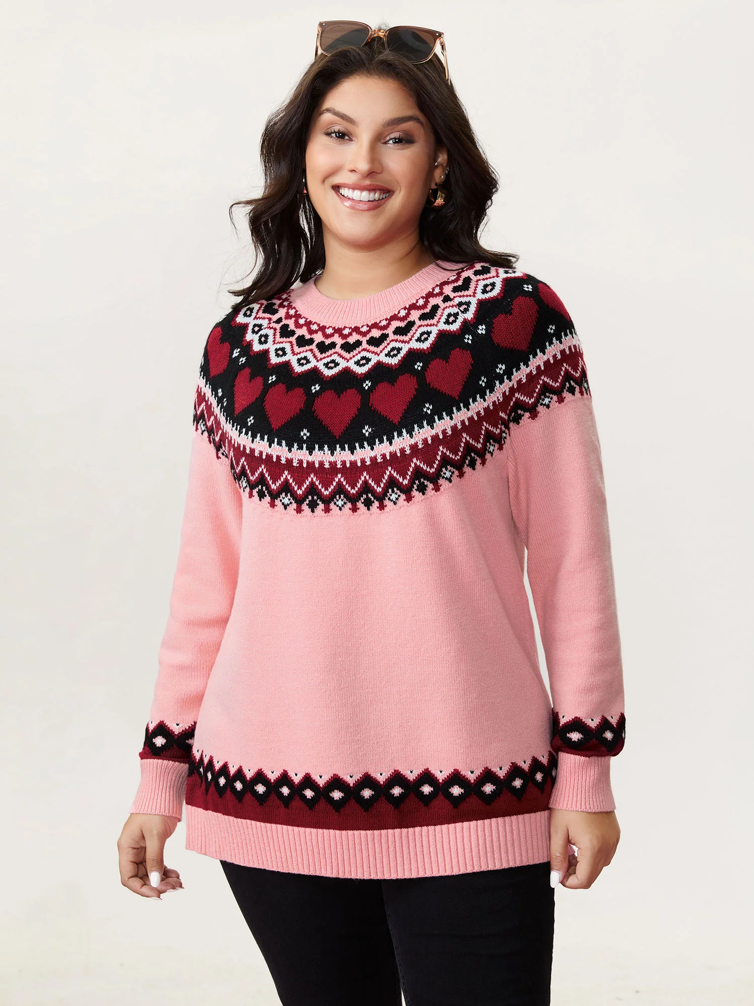 Fair-Isle Love Jacquard Pullover