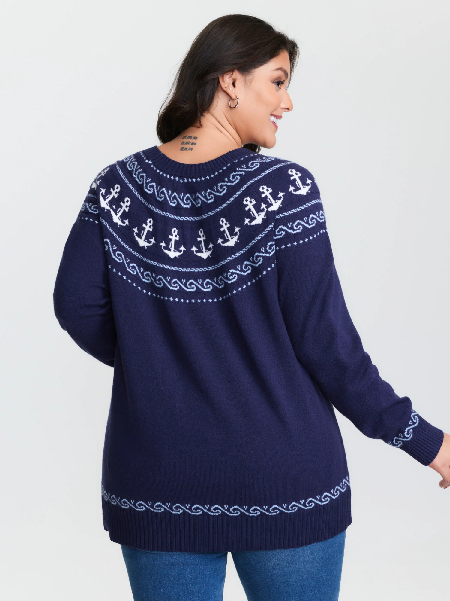Fair-Isle Nautical Elements Jacquard Pullover - Image 5