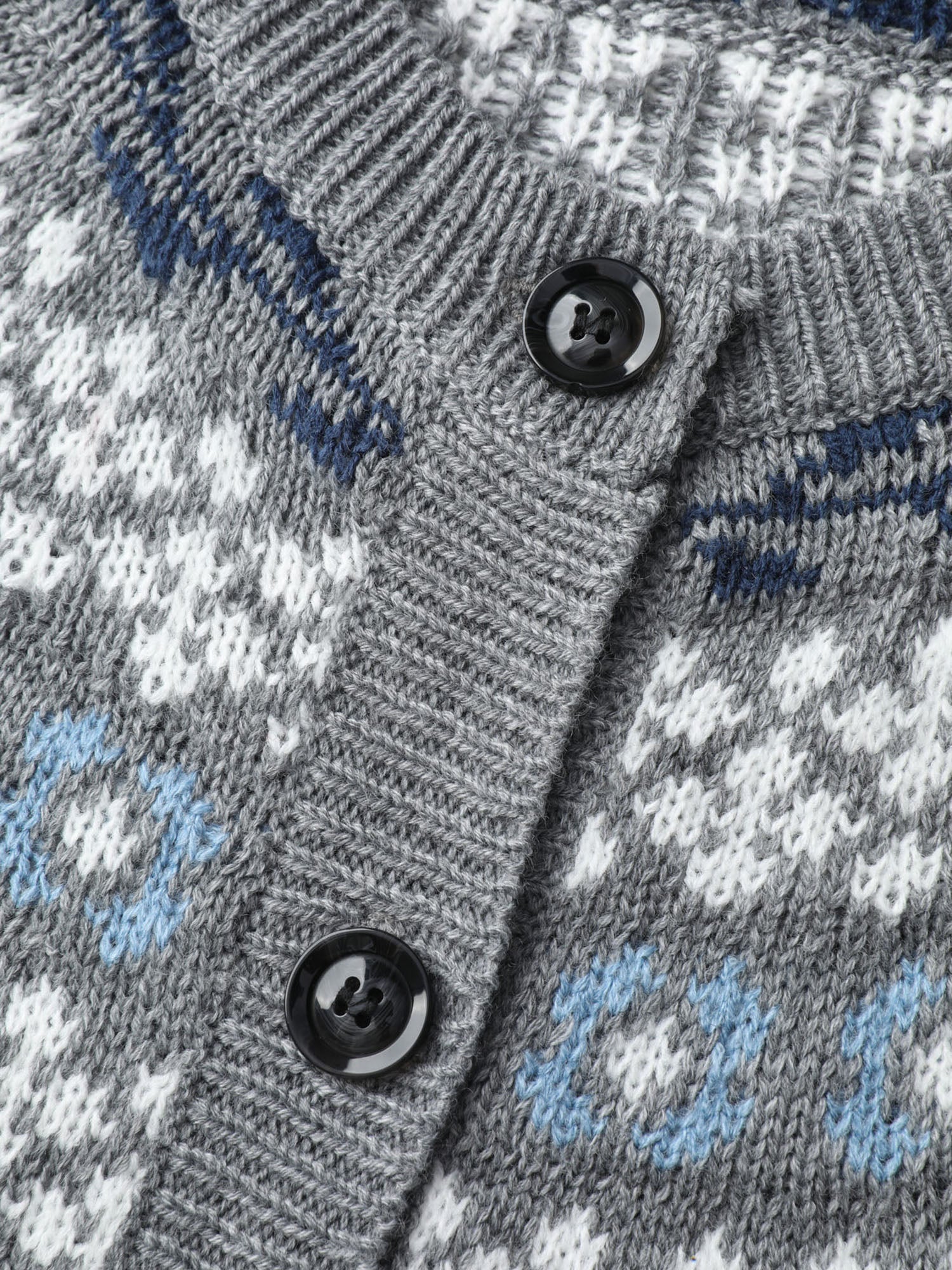 Fair Isle Patch Pockets Knit Cardigan - Image 5